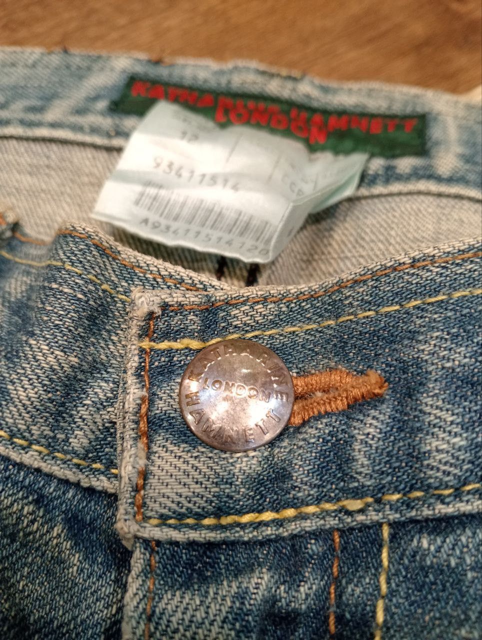 Katharine Hamnett London KATHARINE HAMNETT LONDON FLARED DENIM PANTS - SIZE S Size 29" - 8 Thumbnail