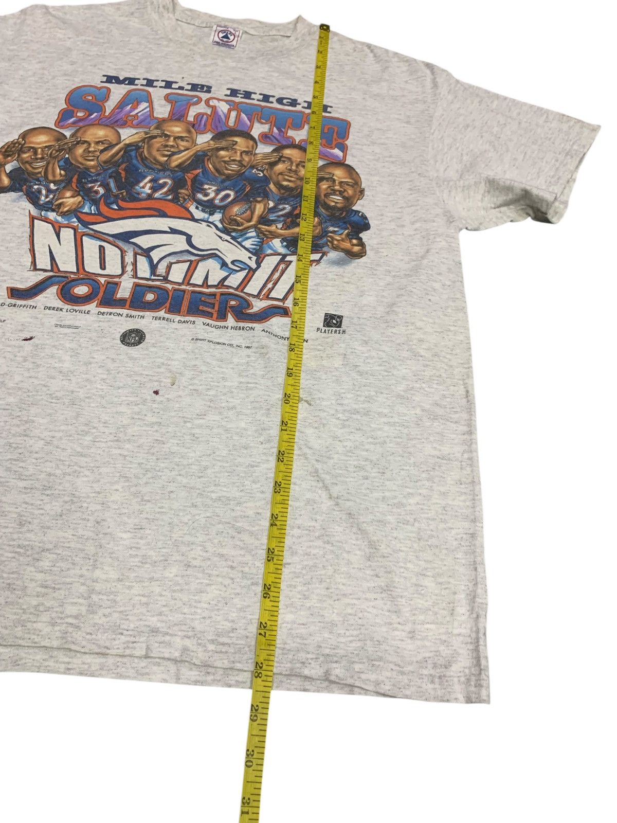 NFL × Vintage Vintage 90's NFL No Limit Mile High Salute All Player Shirt Size US L / EU 52-54 / 3 - 10 Thumbnail