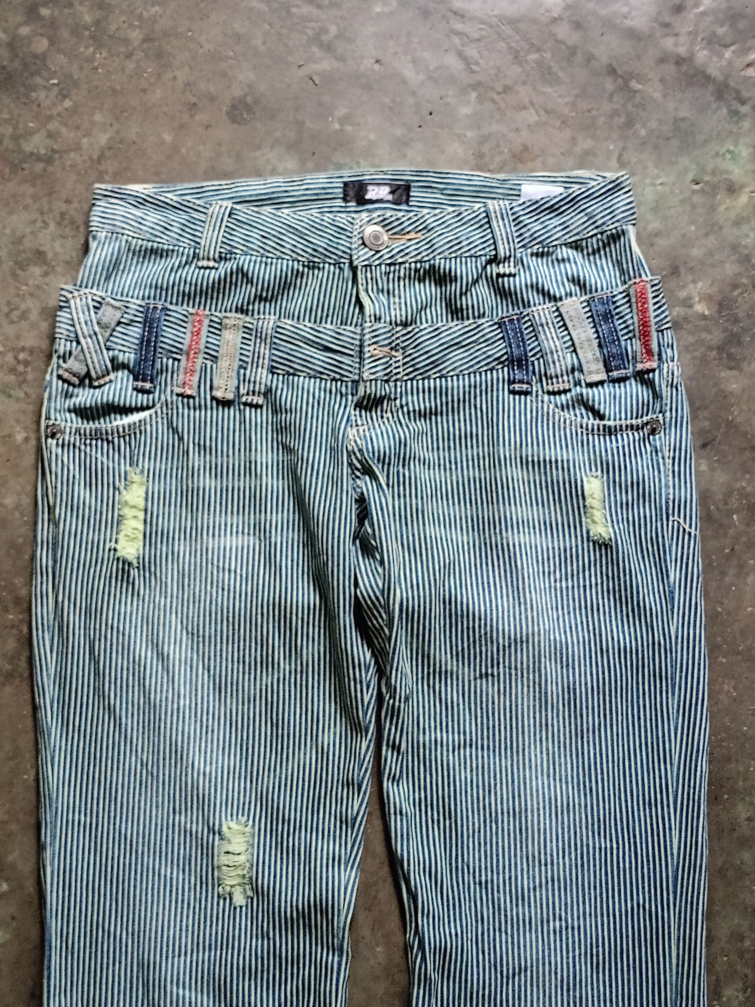 Japanese Brand Ryu Ryu Doble Waist Hikory Pants Size US 30 / EU 46 - 2 Thumbnail