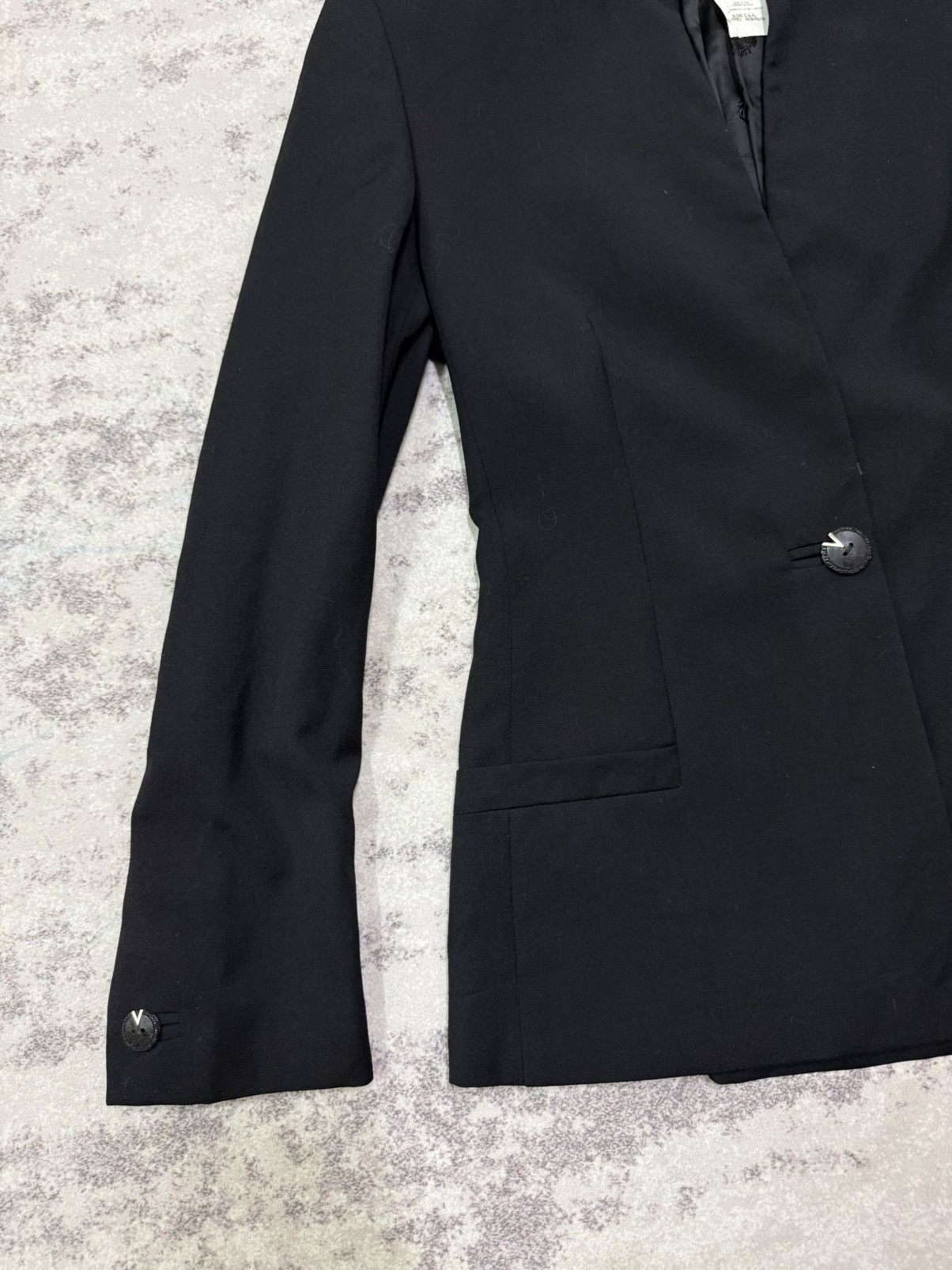 Versace Vintage 90s Gianni Versace Couture Minimalist Blazer Size XS / US 0-2 / IT 36-38 - 4 Thumbnail