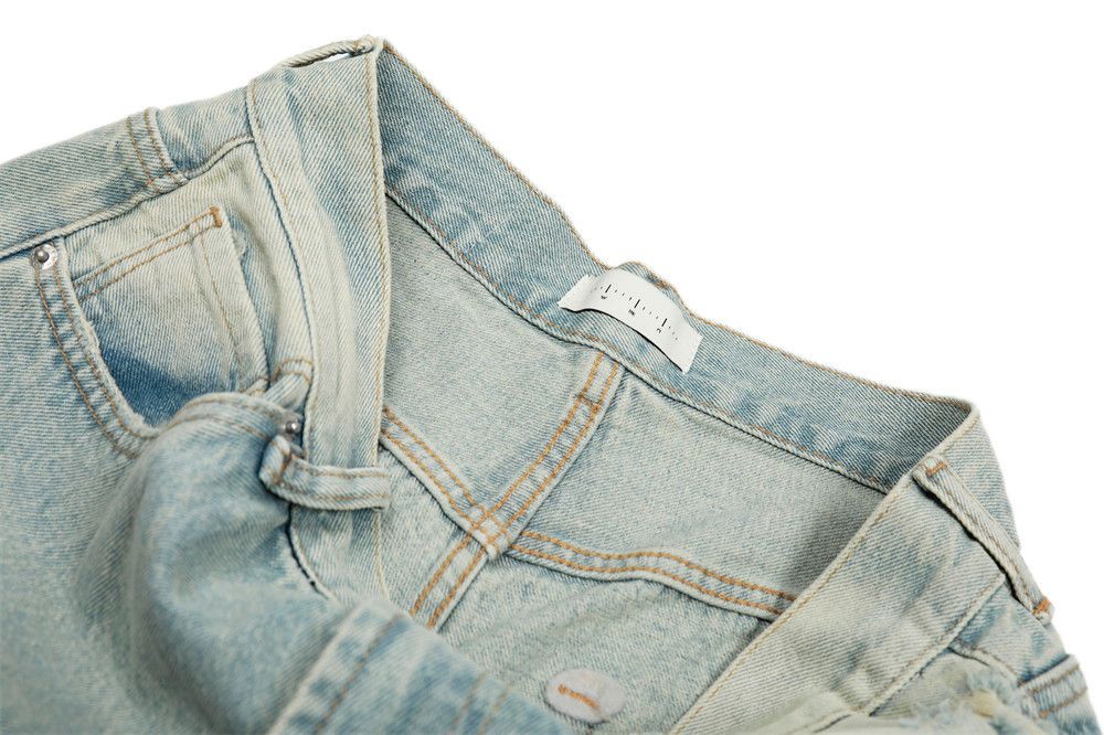 Japanese Brand × Jean Men's loose straight distressed punk washed ripped jeans Size US 32 / EU 48 - 5 Thumbnail