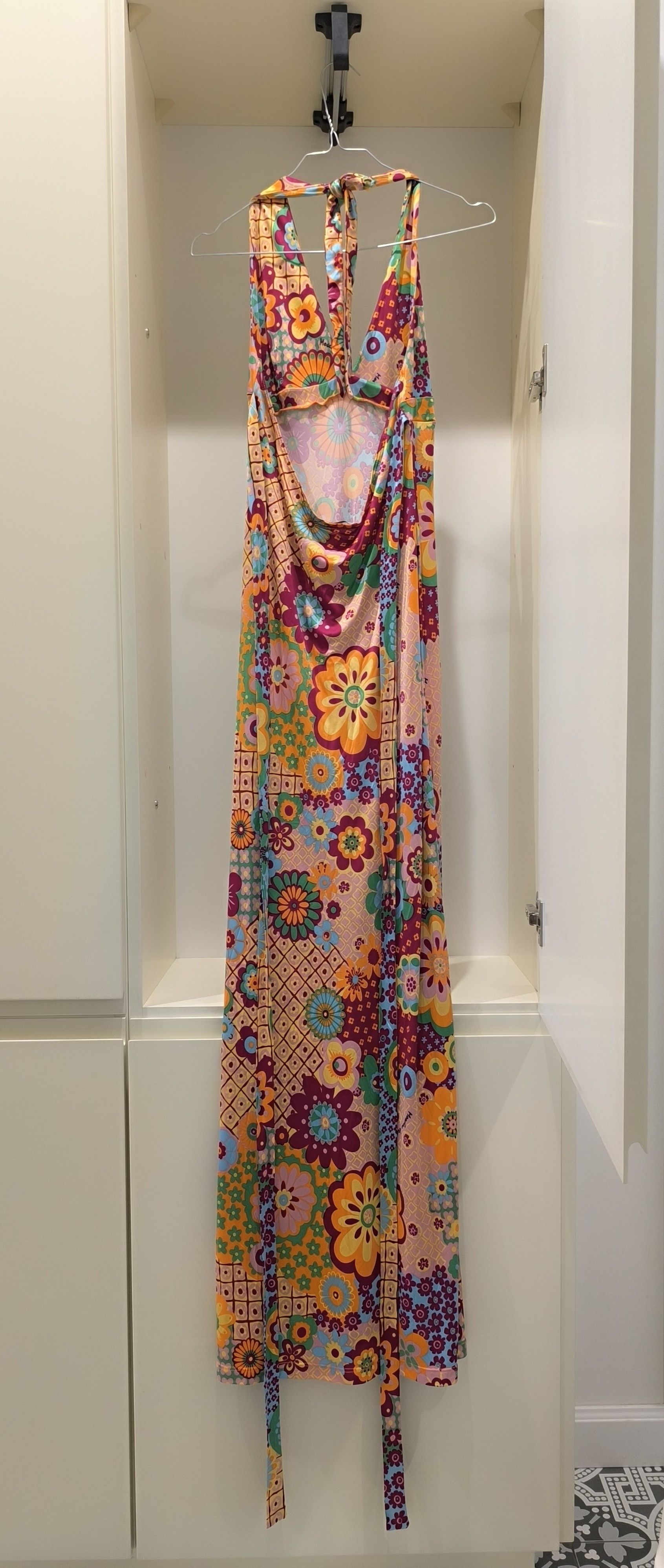 Moschino Moschino Jeans Donna Multicolor Floral Maxi Dress Size US 10 Size M / US 6-8 / IT 42-44 - 5 Thumbnail