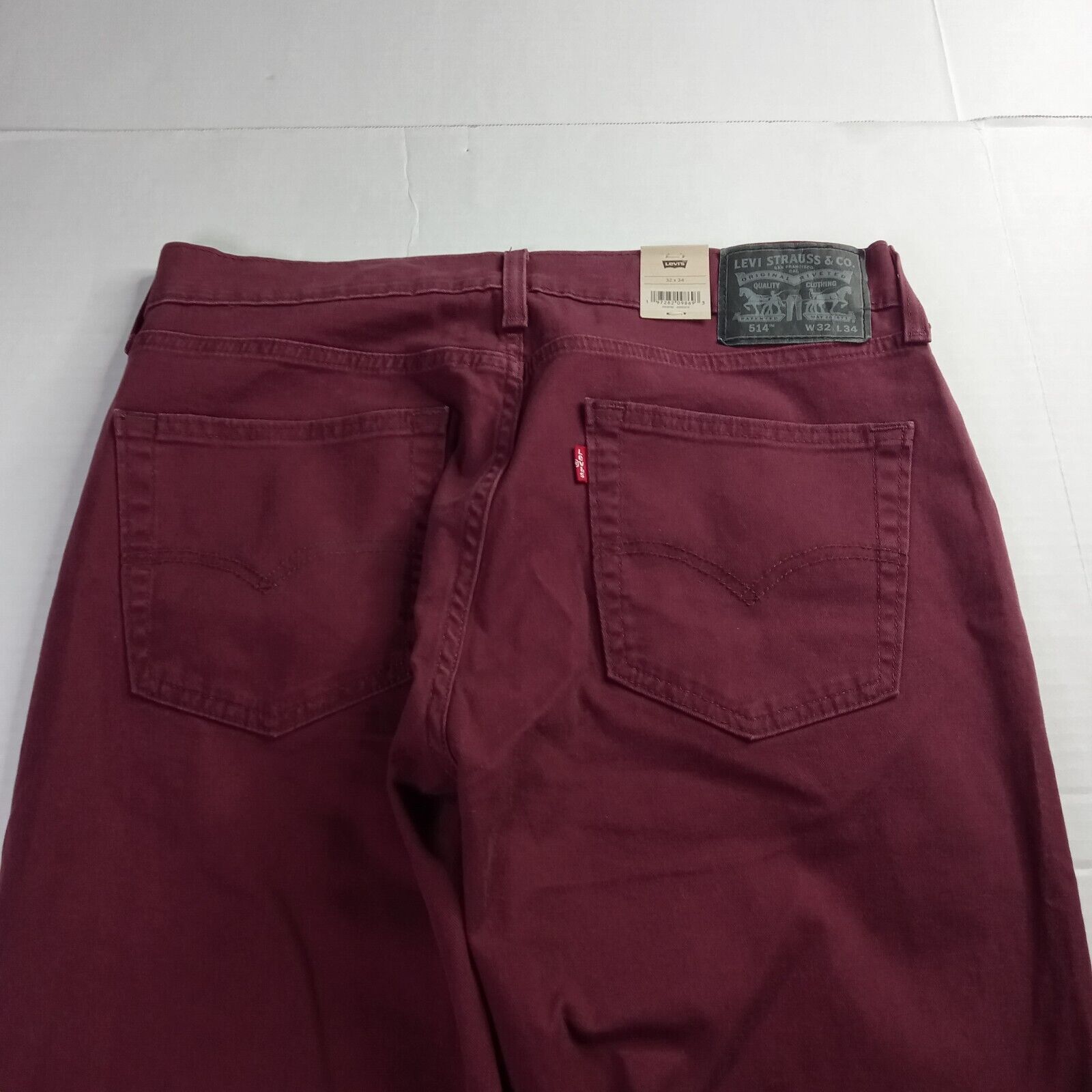 Levi's Levi's 514 Jeans Men's 32x34 Maroon Straight Leg Regular Fit Size US 32 / EU 48 - 9 Thumbnail