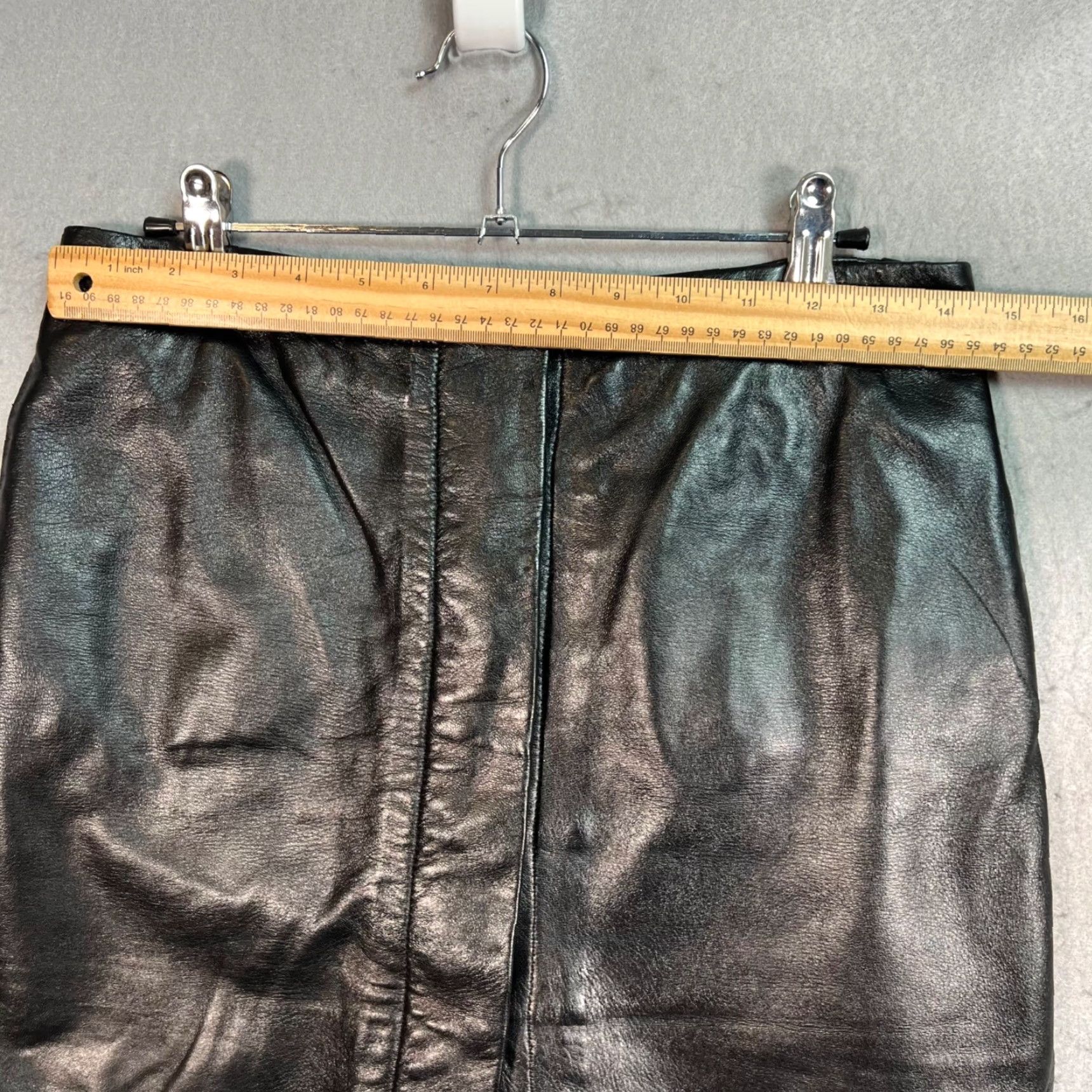 Adam Lippes Adam Lippes Skirt Women's Mini Black Faux Leather Size 6 Size 28" / US 6 / IT 42 - 4 Thumbnail