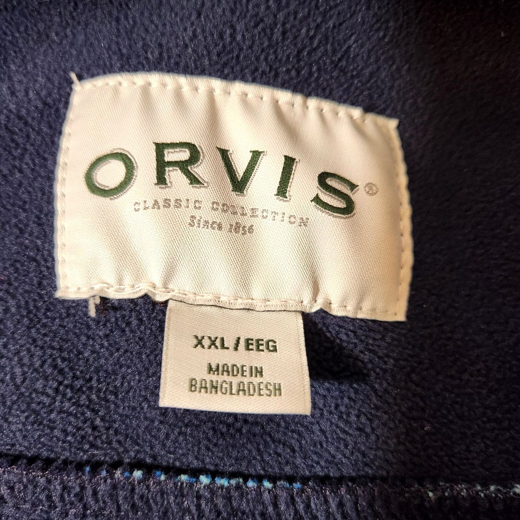 Orvis VINTAGE Orvis Shirt Mens 2XL Blue Green Plaid Heavyweight Flannel Shacket 100% Cotton Size US XXL / EU 58 / 5 - 2 Thumbnail