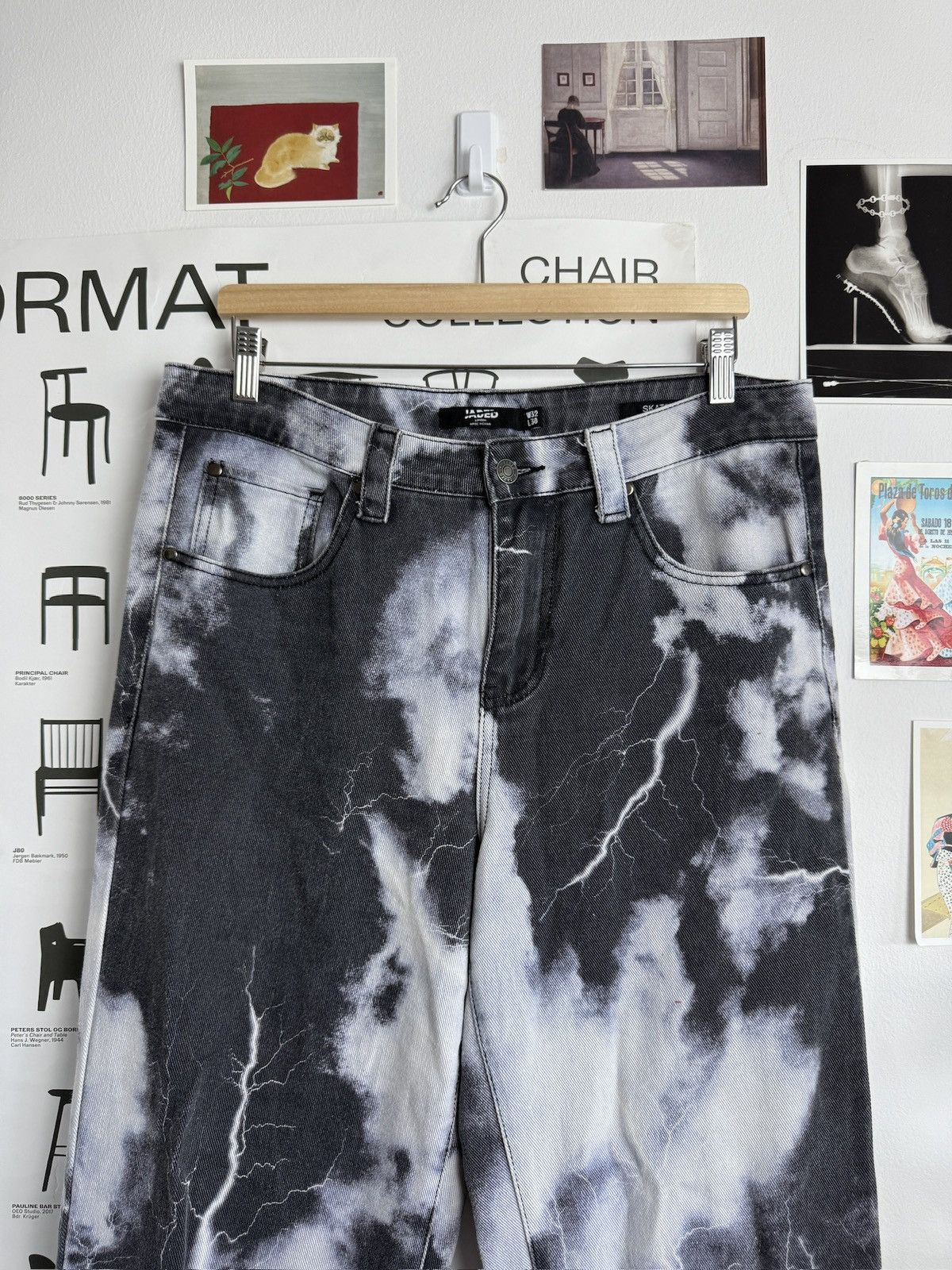 Jaded London Jaded London lighting cloud skate fit pants 32x30 baggy swag Size US 32 / EU 48 - 3 Thumbnail