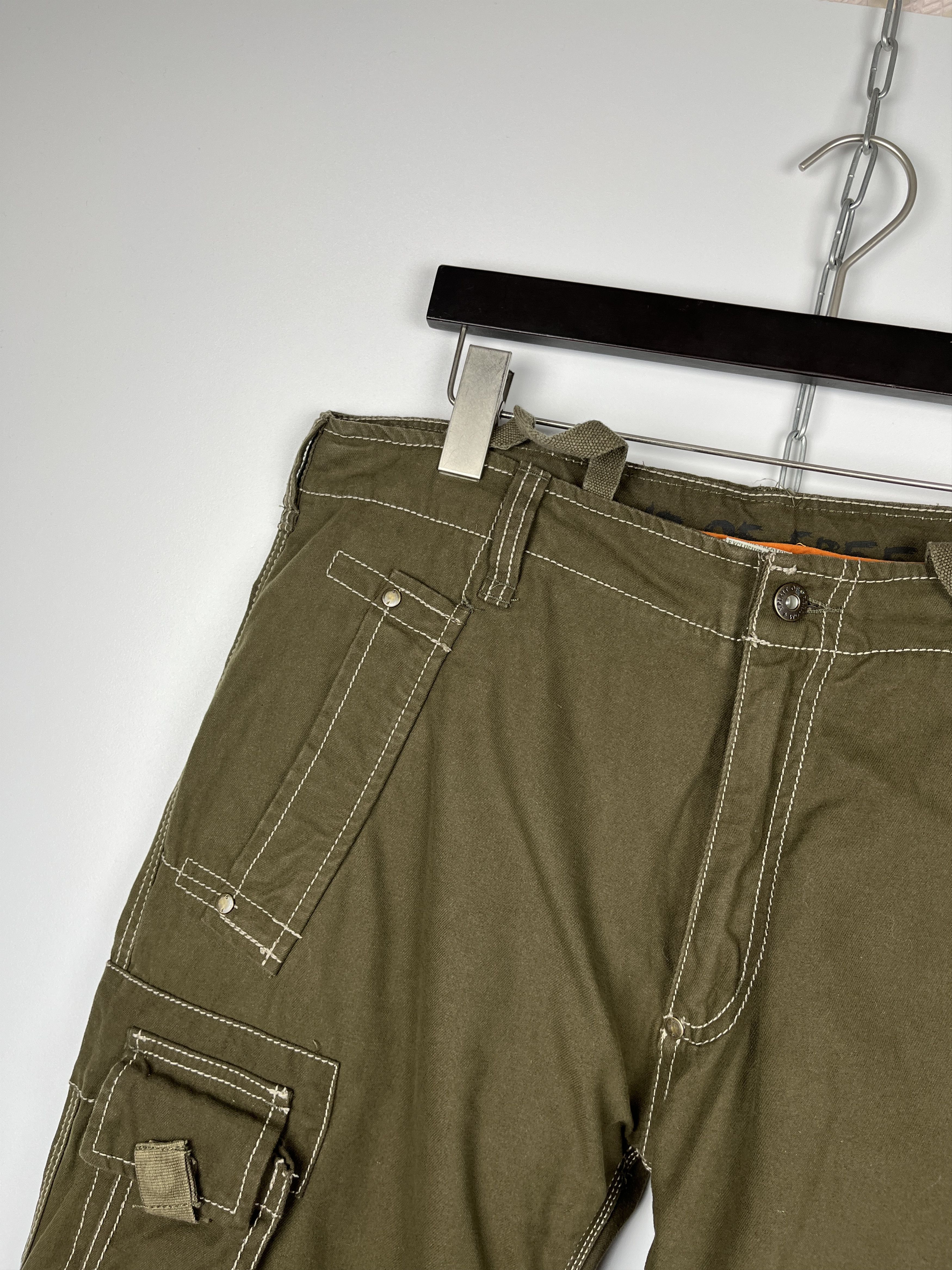 Vintage Vintage Avant Garde Cargo Bondage Multi-Pocket Pants Size US 33 - 8 Thumbnail