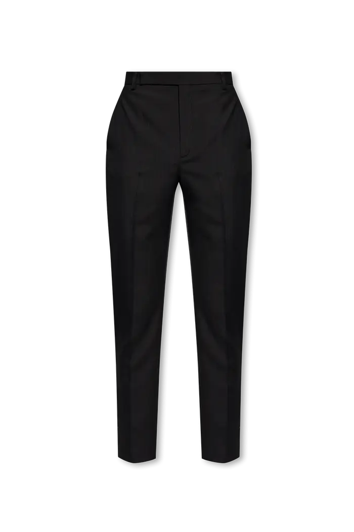 Saint Laurent Paris oc11z1225 596927 Slim-Fit Pants in Chevron Wool in Black Size US 28 / EU 44 - 1 Thumbnail