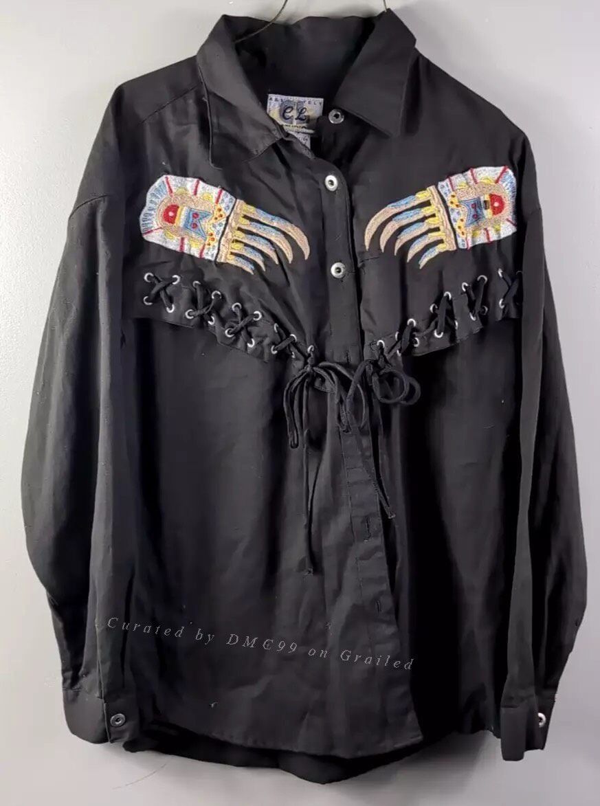 Vintage Vintage Western Cowboy Women's Shirt Size XL / US 12-14 / IT 48-50 - 1 Thumbnail