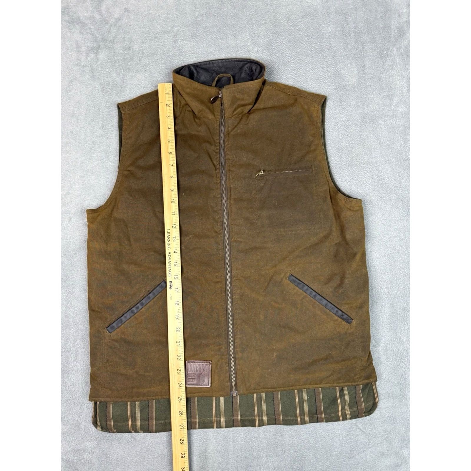 Vintage Outback Trading Mens Oilskin Tin Waxed Canvas Workwear Fleece Lined Vet M Brown Size US M / EU 48-50 / 2 - 2 Thumbnail