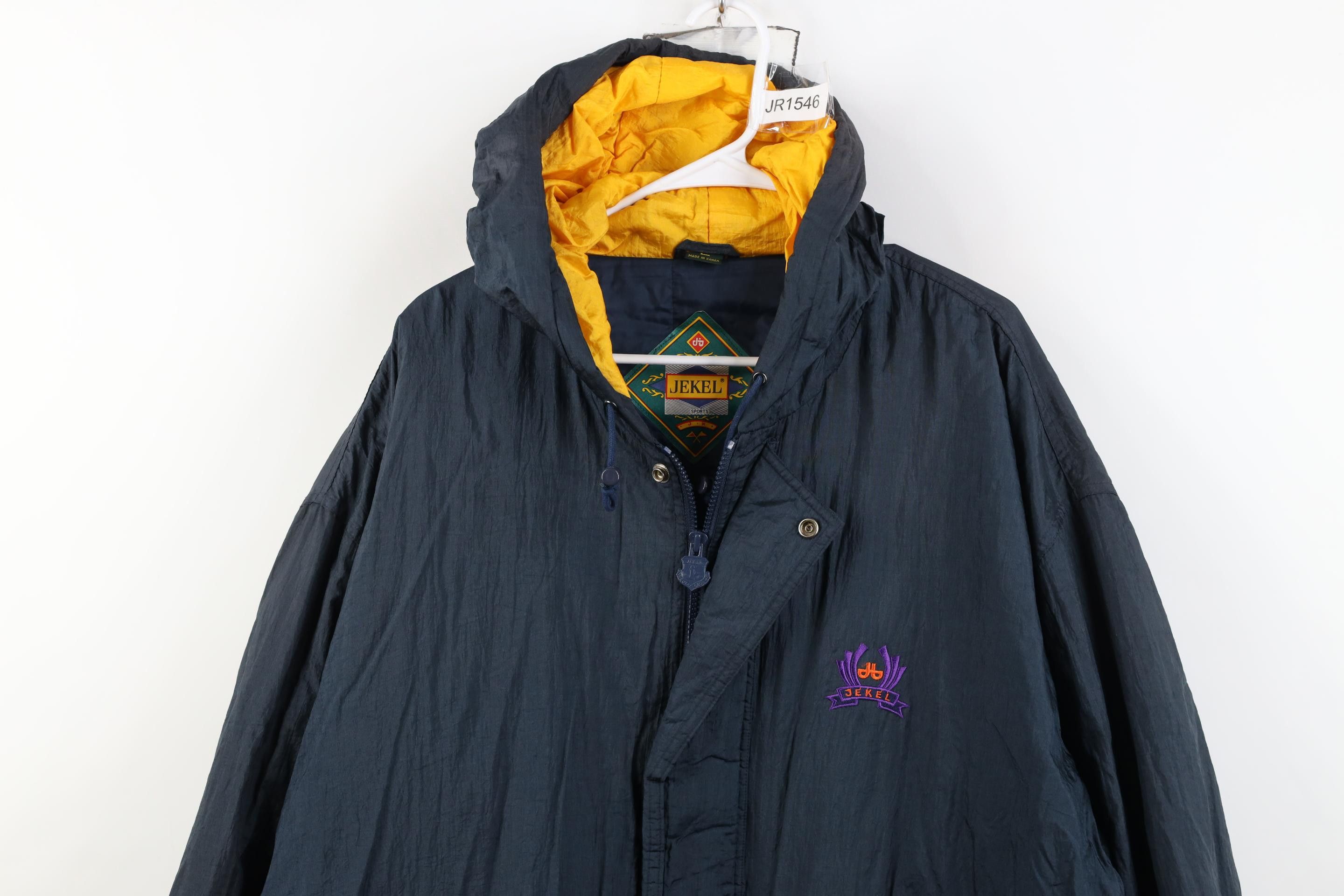 Vintage Deadstock Vintage 90s Streetwear Block Hooded Parka Jacket Size US L / EU 52-54 / 3 - 2 Thumbnail