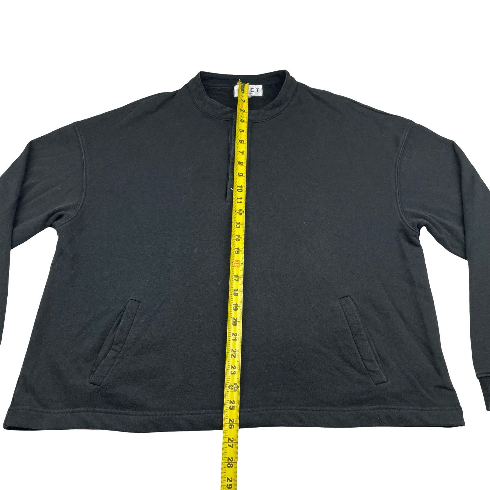 Other Awet Men’s Pullover Embroidered Henley Sweatshirt Black • XL Size US XL / EU 56 / 4 - 5 Thumbnail