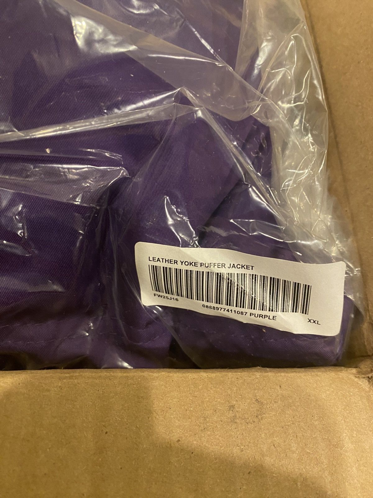 Supreme Supreme Leather Yoke Puffer Jacket “Purple” XXL FW25 Size US XXL / EU 58 / 5 - 6 Thumbnail