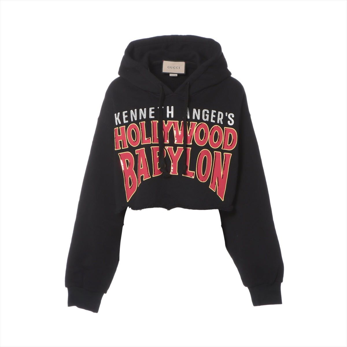 Gucci GUCCI BLACK CROPPED HOODIE Size L / US 10 / IT 46 - 11 Thumbnail