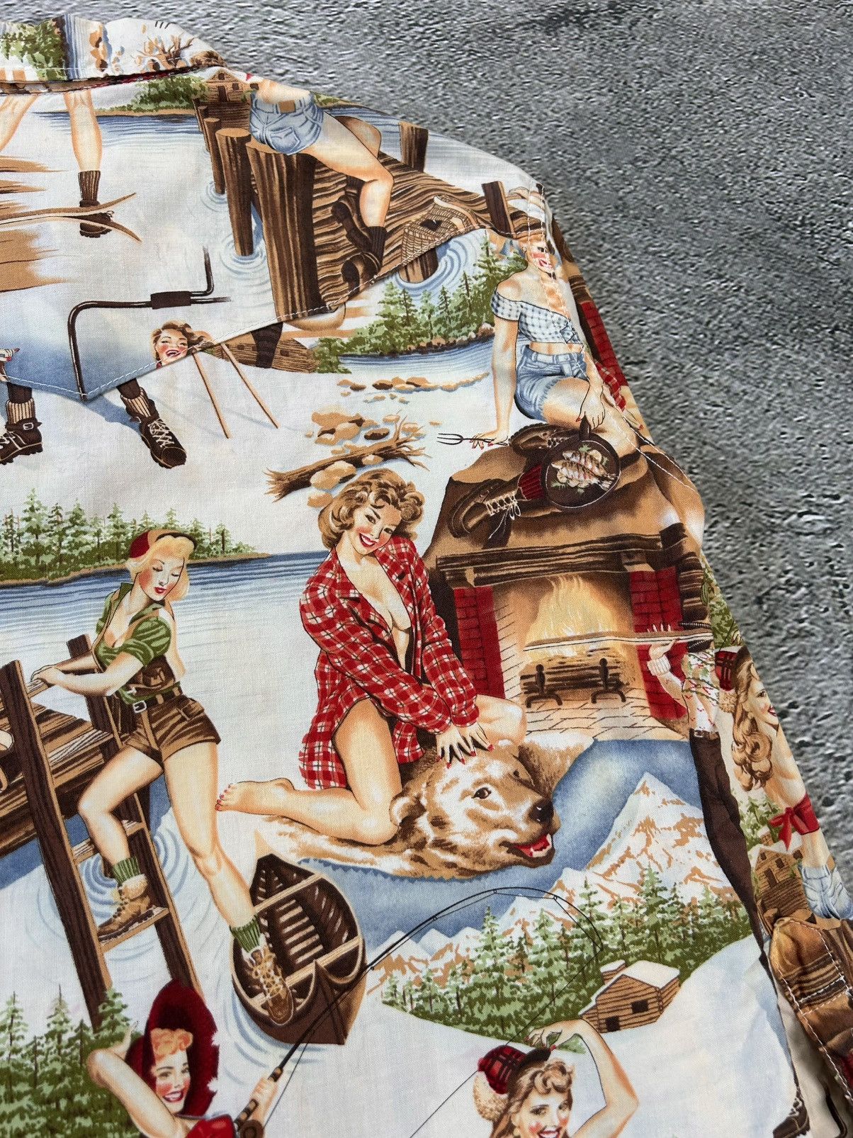 Evisu Evisu shirt button-up playboy style sexy fullprint Size US S / EU 44-46 / 1 - 10 Thumbnail