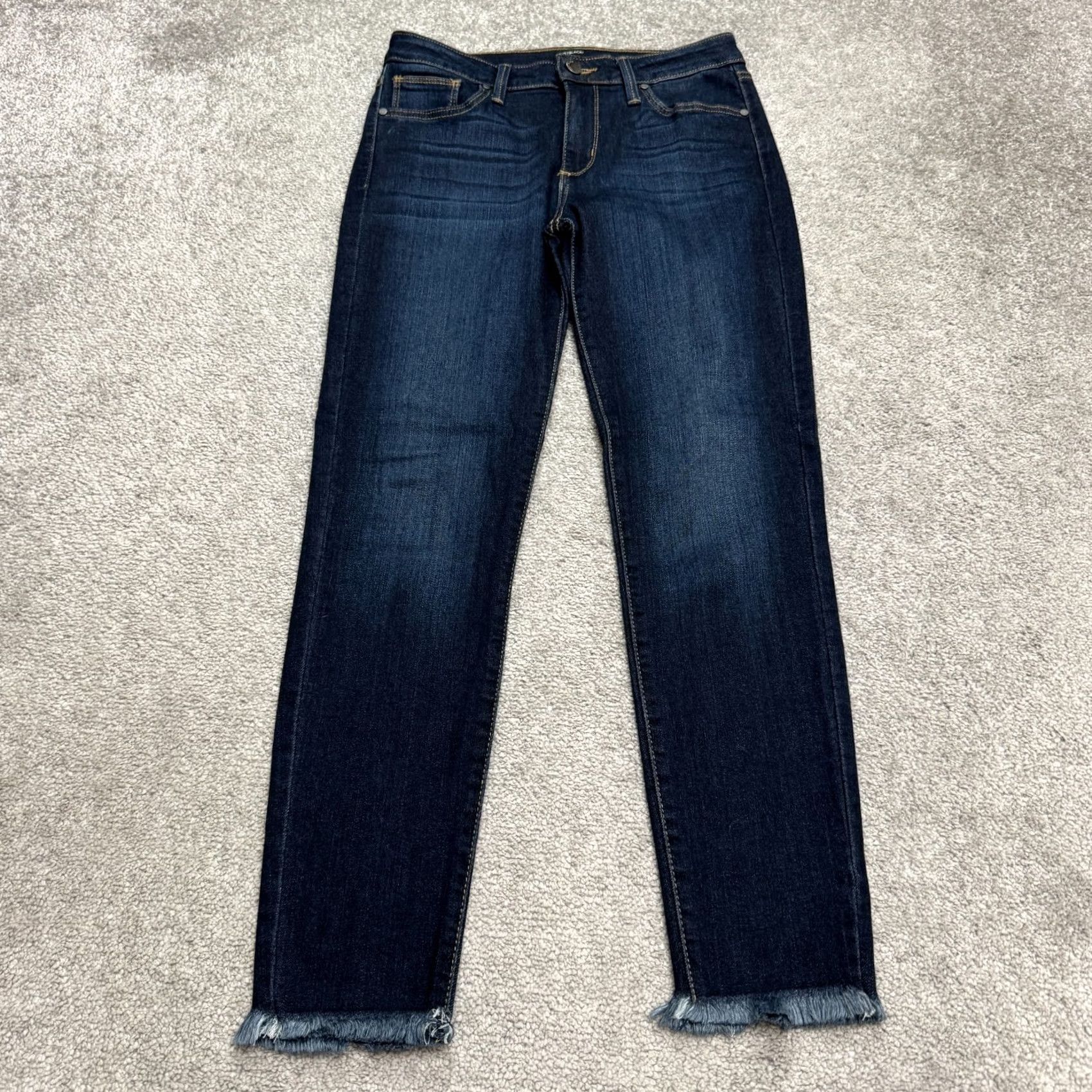 Denime JUST BLACK Jeans Women 27 Blue Dark Wash Mid Rise Skinny Denim 5-Pocket Jeans Size 27" / US 4 / IT 40 - 2 Thumbnail