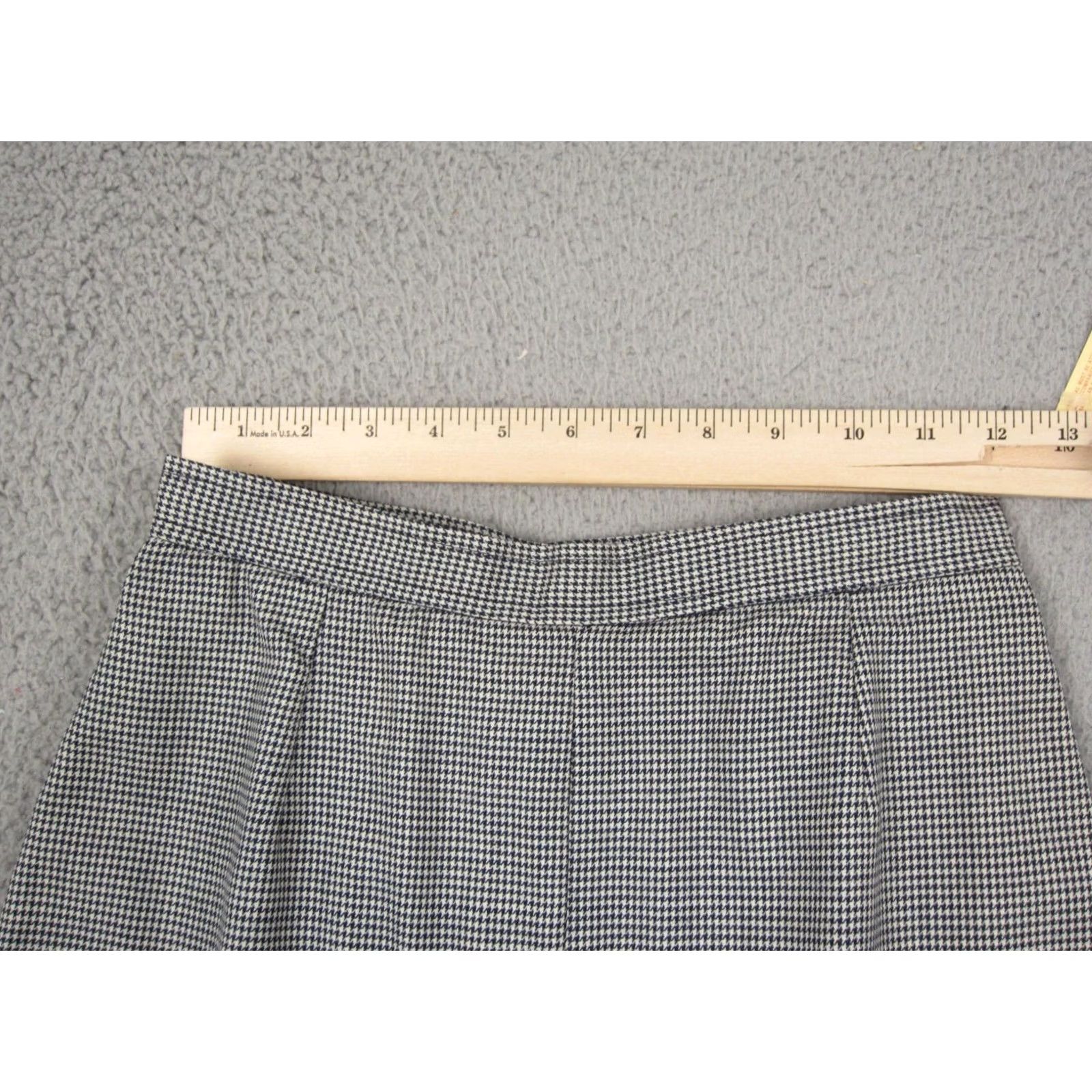 Evan Picone VINTAGE Evan Picone Skirt Womens 8 Gray Houndstooth 100% Wool A-Line 70s 80s 90s City Size 30" / US 8 / IT 44 - 7 Thumbnail
