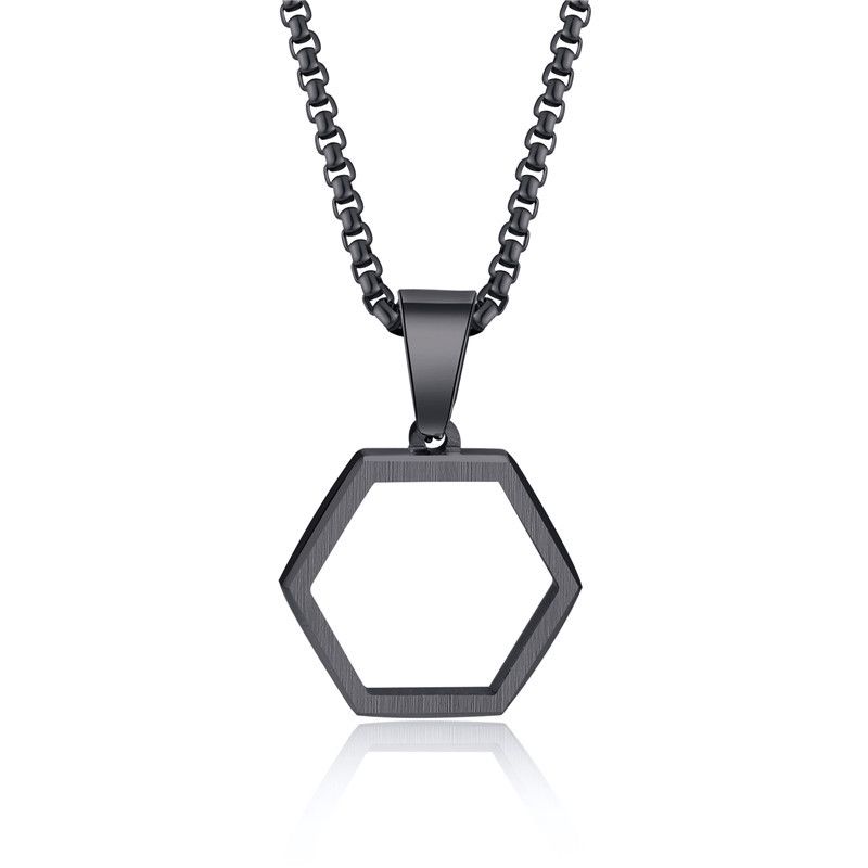 Jewelry Vintage Hollow Hexagon Necklaces Size ONE SIZE - 3 Thumbnail