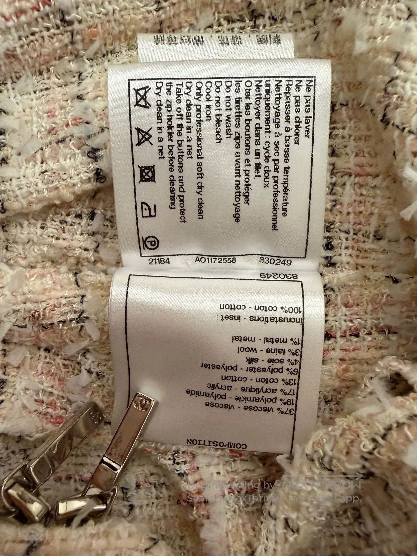 Chanel Chanel 18 White Plaid Fringe Coat. Size US XS / EU 42 / 0 - 5 Thumbnail