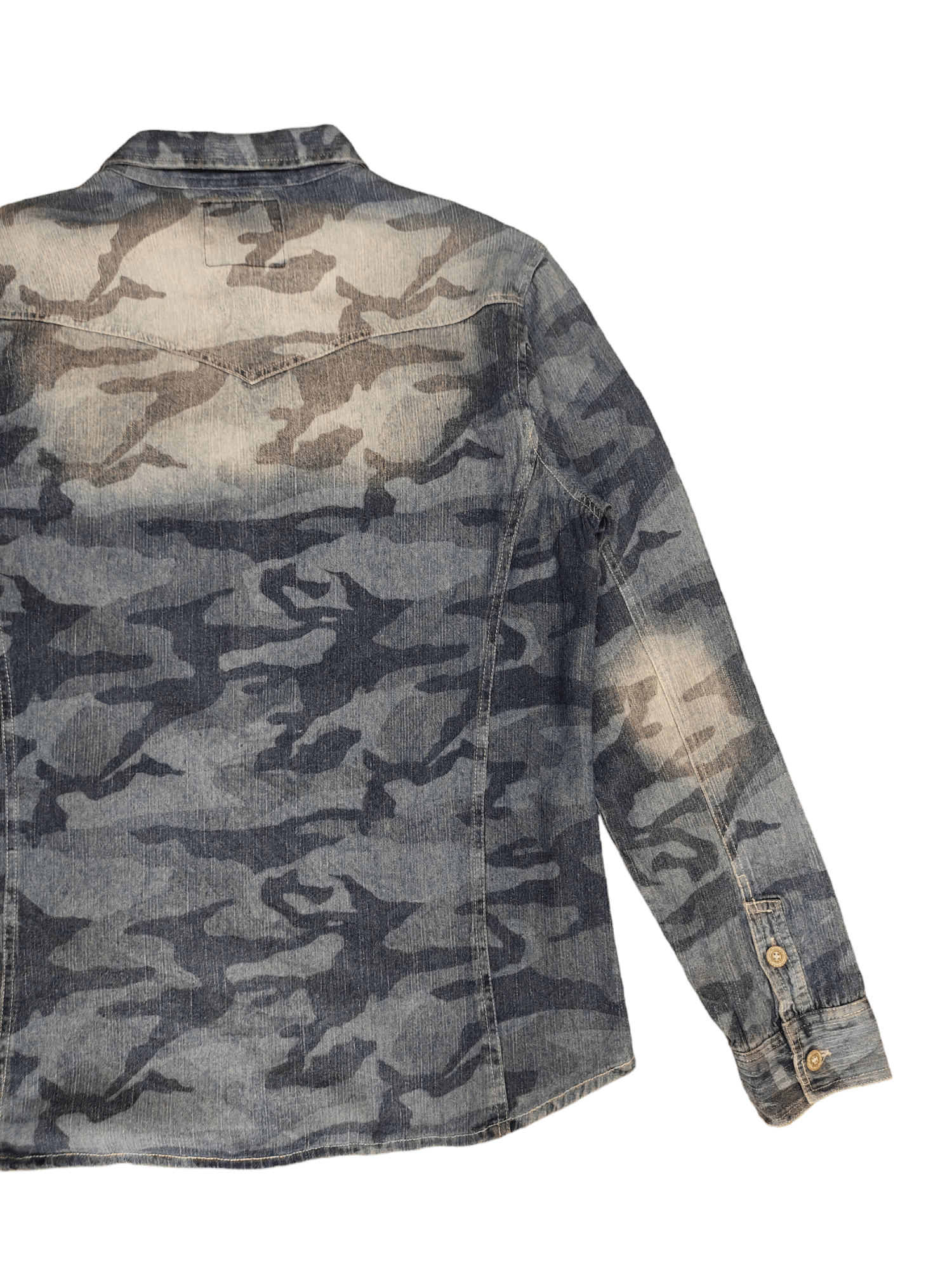 In The Attic In The Attic Homme Camo Double Pocket Denim Shirt Size US M / EU 48-50 / 2 - 12 Thumbnail