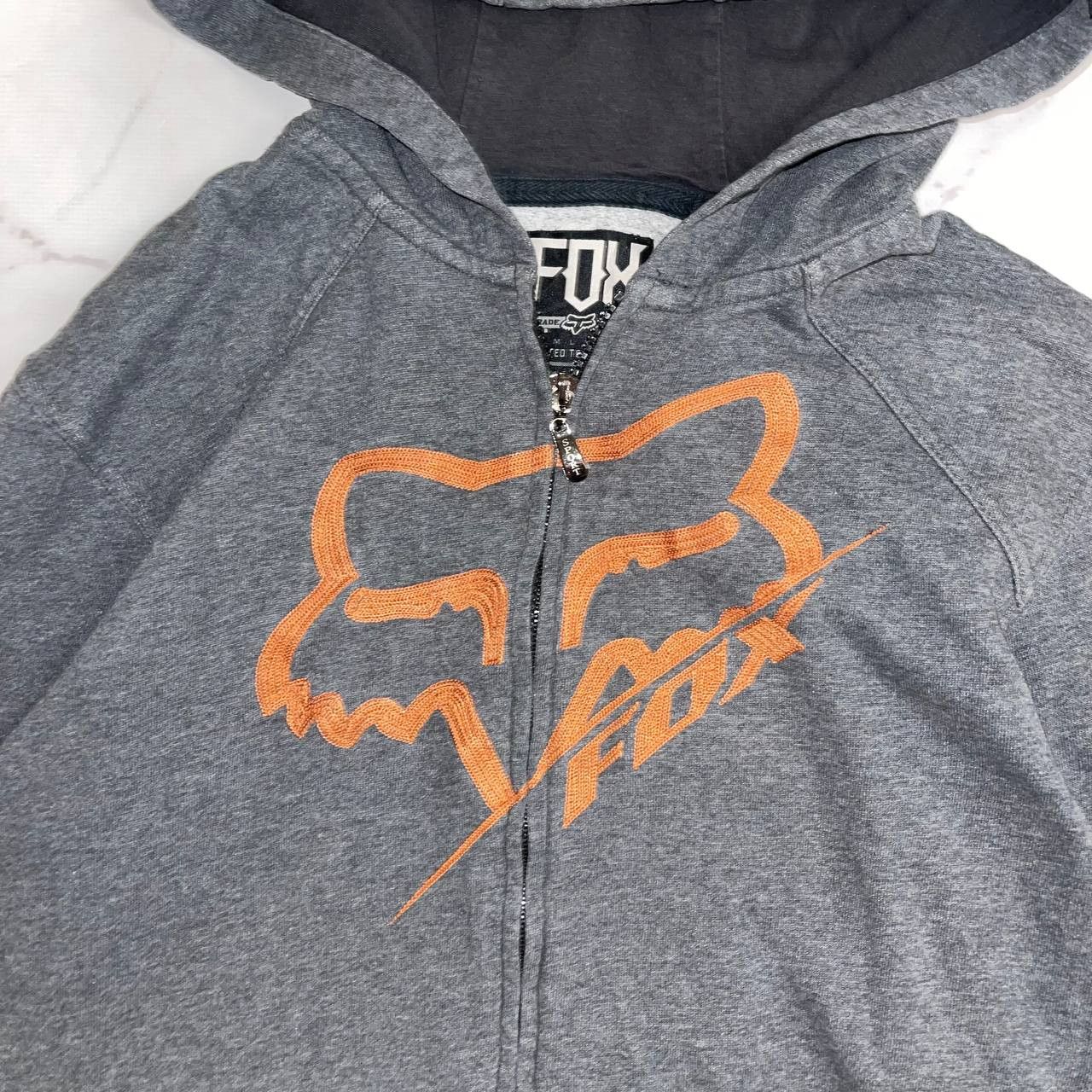 Fox Racing Fox Racind Vintage Y2K Zip Hoodie Streetwear Size S Gray Size US S / EU 44-46 / 1 - 6 Thumbnail