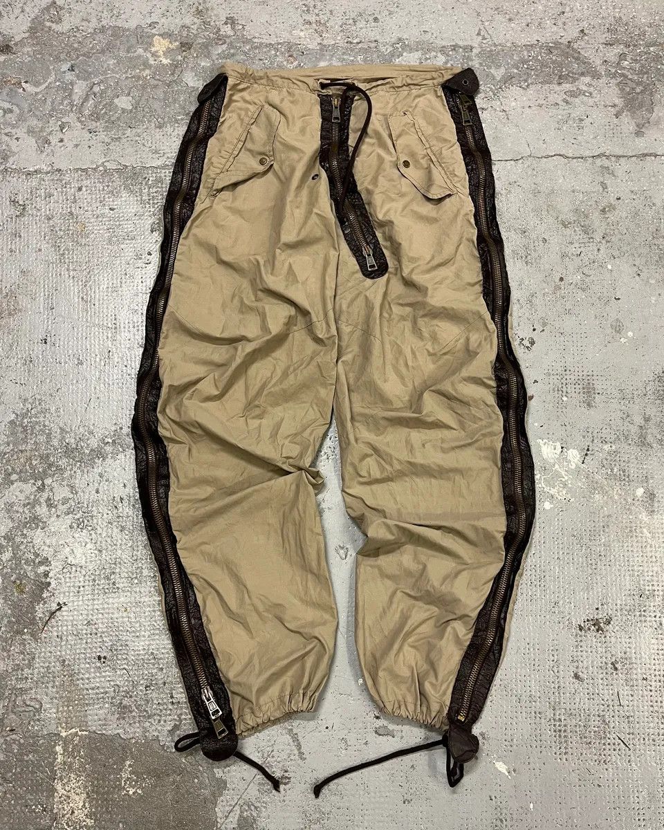 Designer × Dsquared2 × Vintage 2000s Dsquared2 Full Zip Cargo Beige Pants Size US 31 - 1 Thumbnail