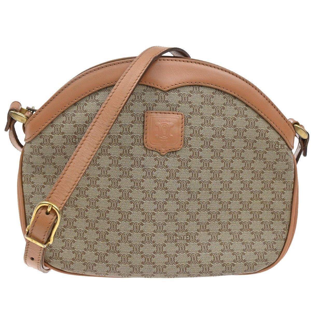 Celine Celine Vintage Macadam Shoulder Bag Canvas and Leather Size ONE SIZE - 1 Thumbnail