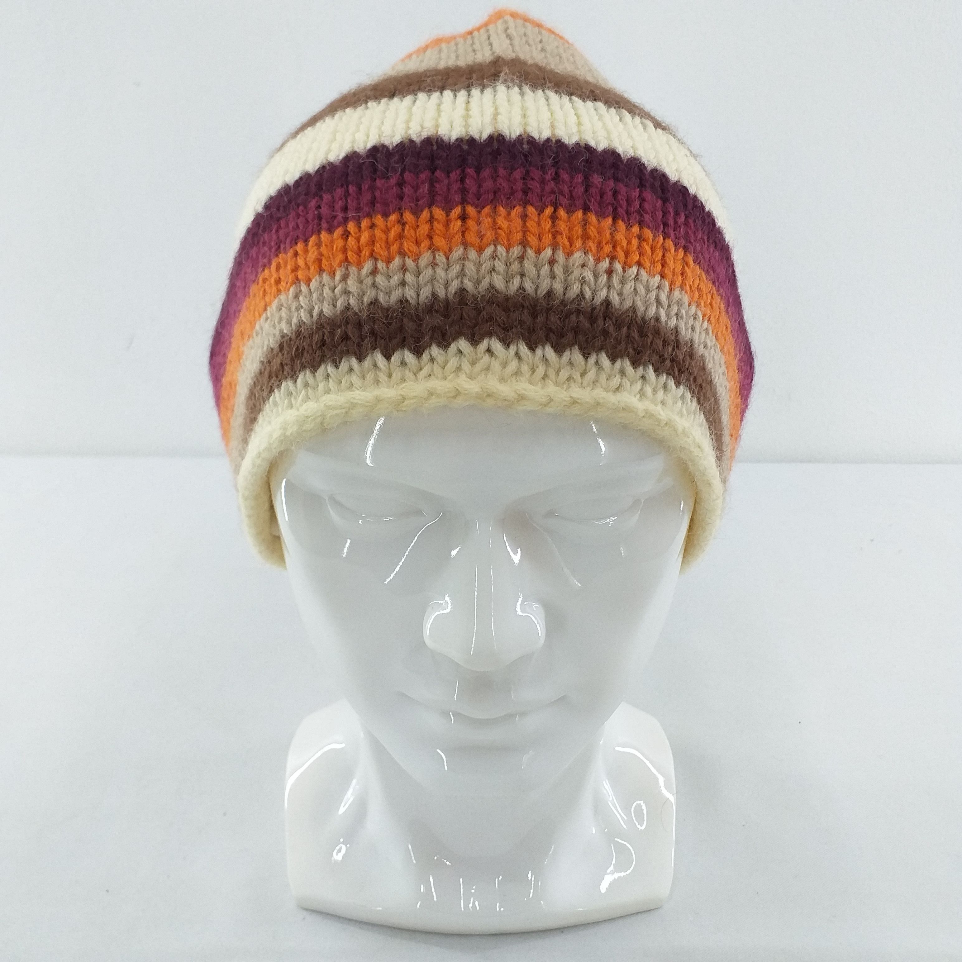 Japanese Brand Airborn Stripes Snow Cap Hat Beanie -BN176 Size ONE SIZE - 1 Thumbnail