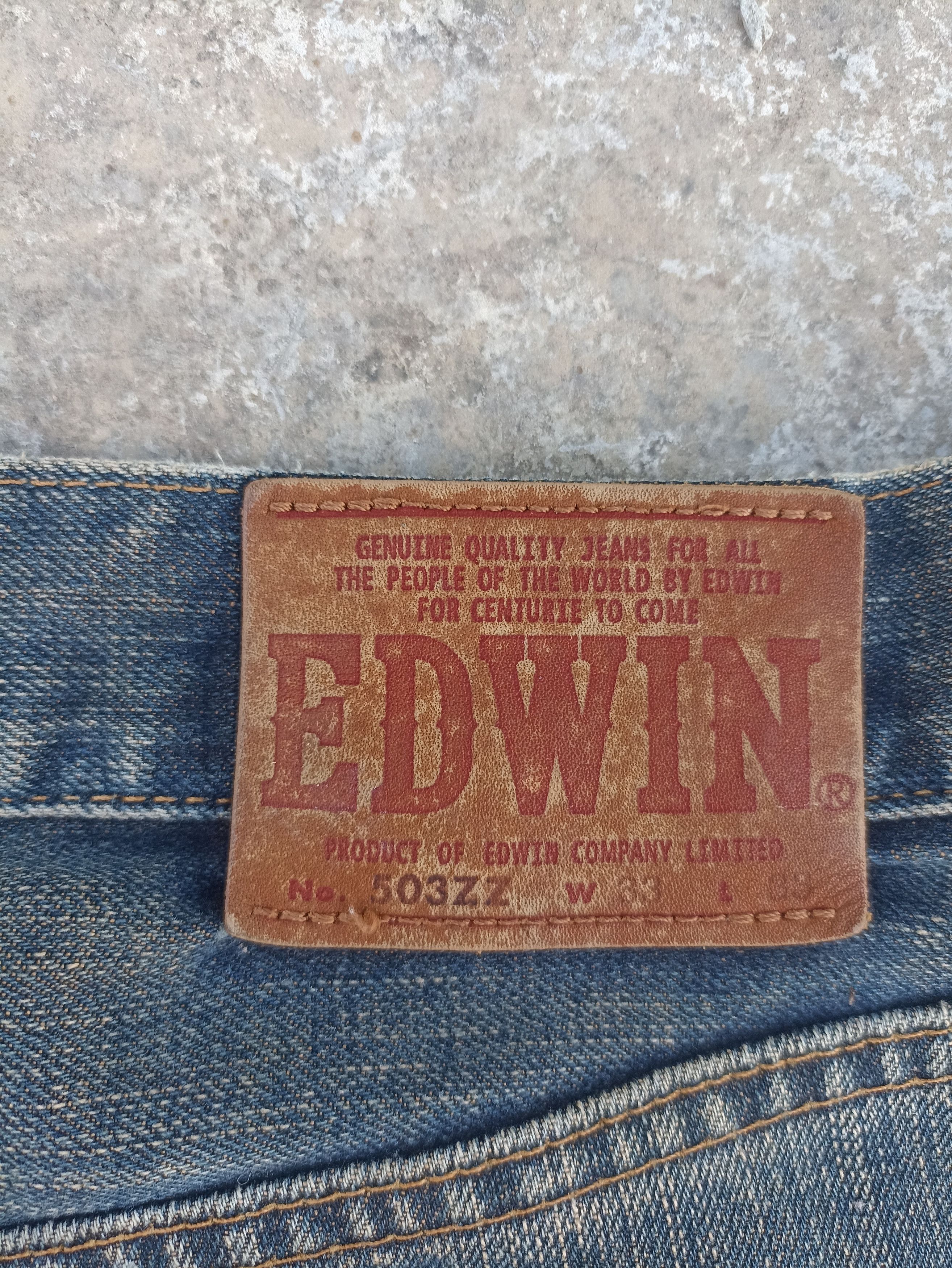 Beauty Beast Vintage Edwin jeans Edwin 503ZZ denim washed blue faded Size US 33 - 8 Thumbnail