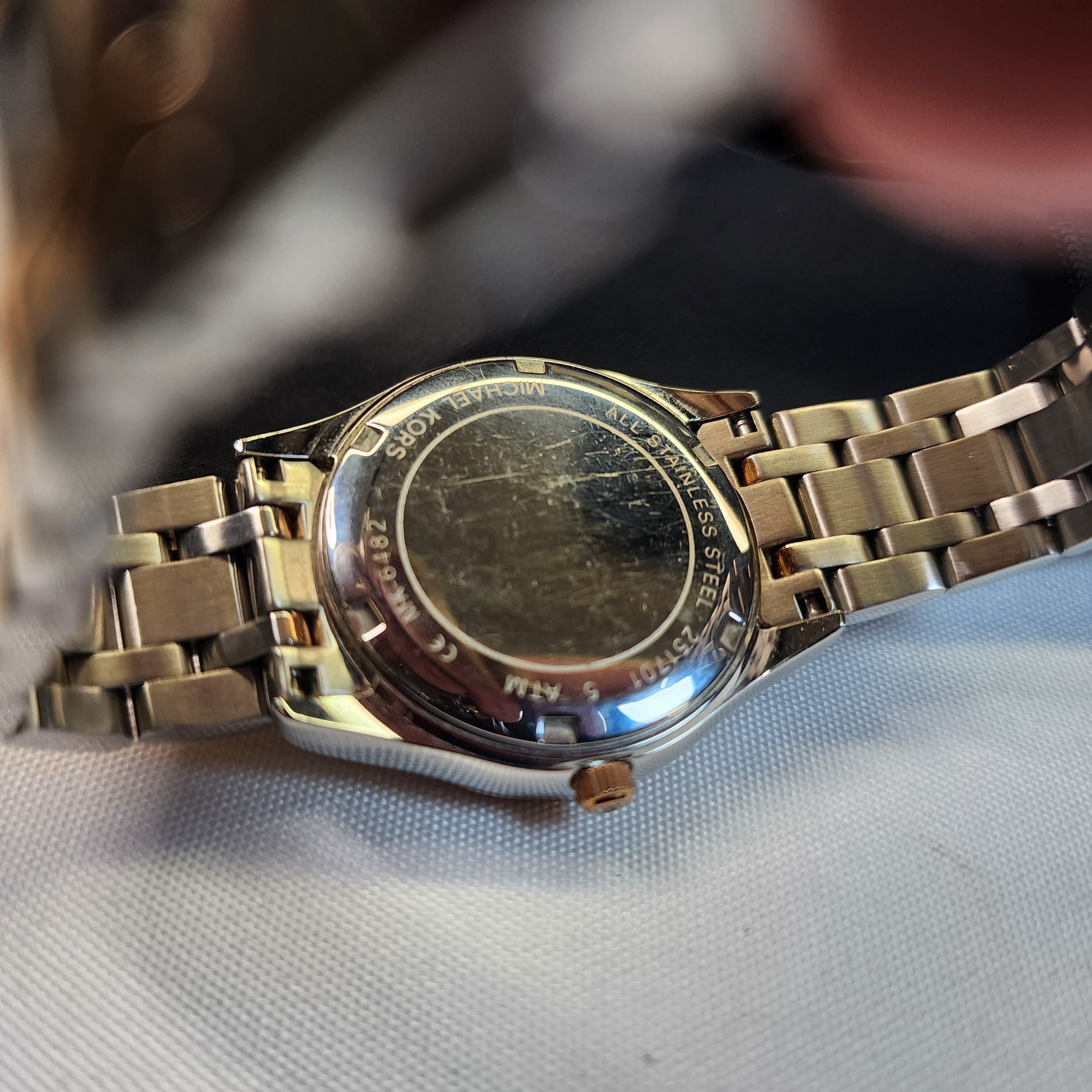 Michael Kors 2-Tone Silver/Gold Crystal 7" Wrist Watch MK6482 Kiley Pave Size ONE SIZE - 4 Thumbnail