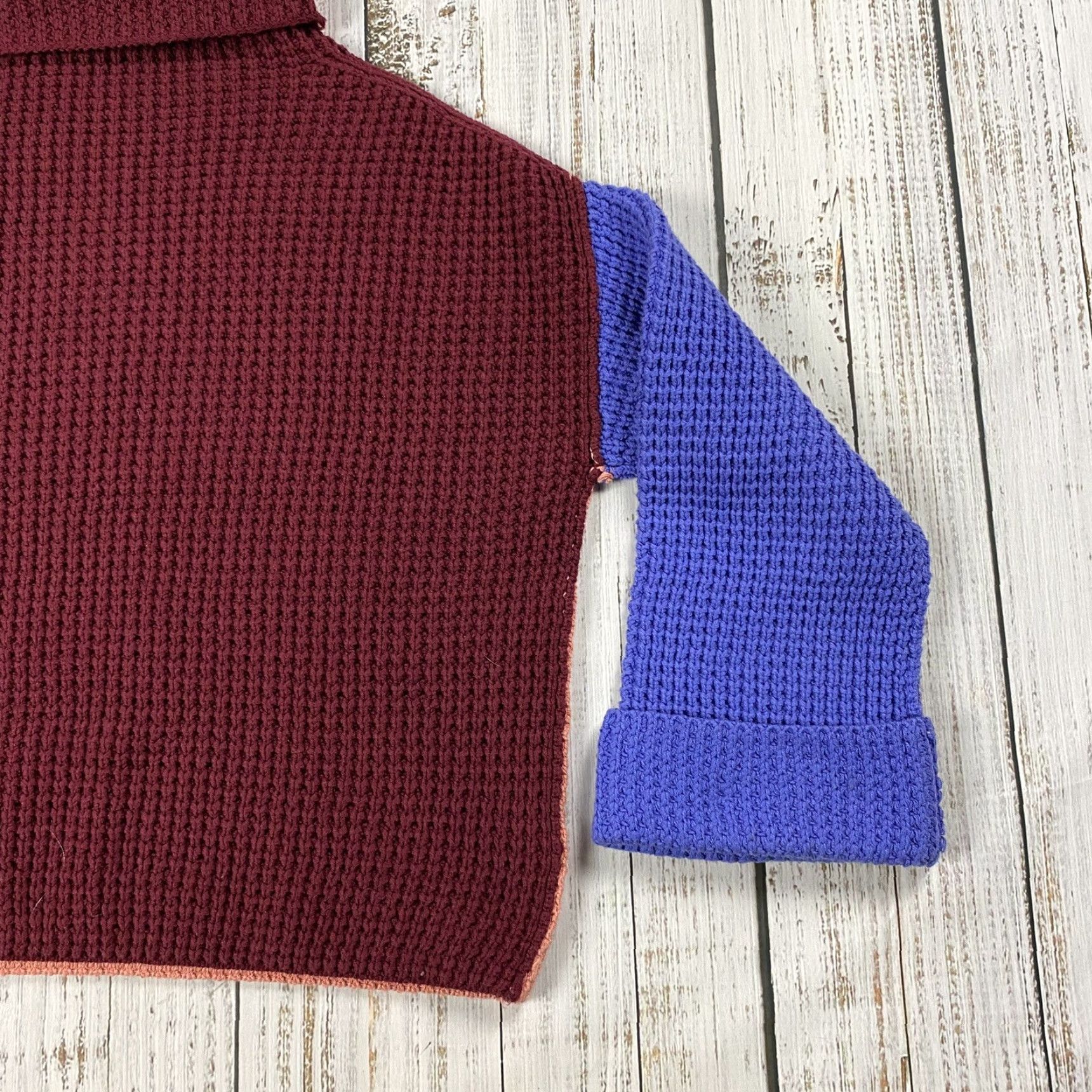 Free People FREE PEOPLE Multicolor Chunky-Knit Colorblock Pullover Sweater Womens Size S Size S / US 4 / IT 40 - 3 Thumbnail