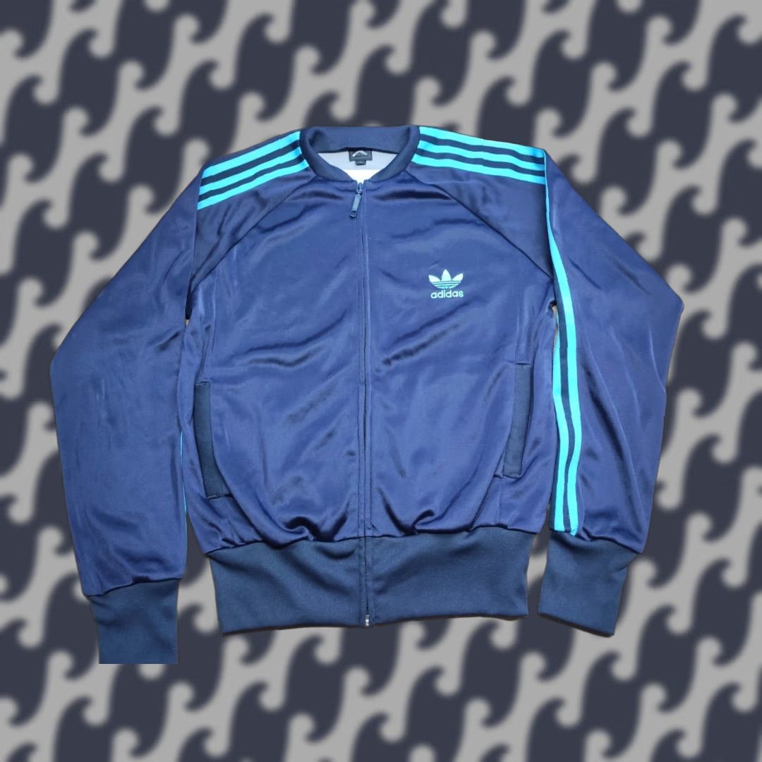 Adidas Adidas Jacket Womens Size 38 Full Zip Blue Vintage Superstar Trefoil Track Jacket Womens Size XS / US 0-2 / IT 36-38 - 1 Thumbnail