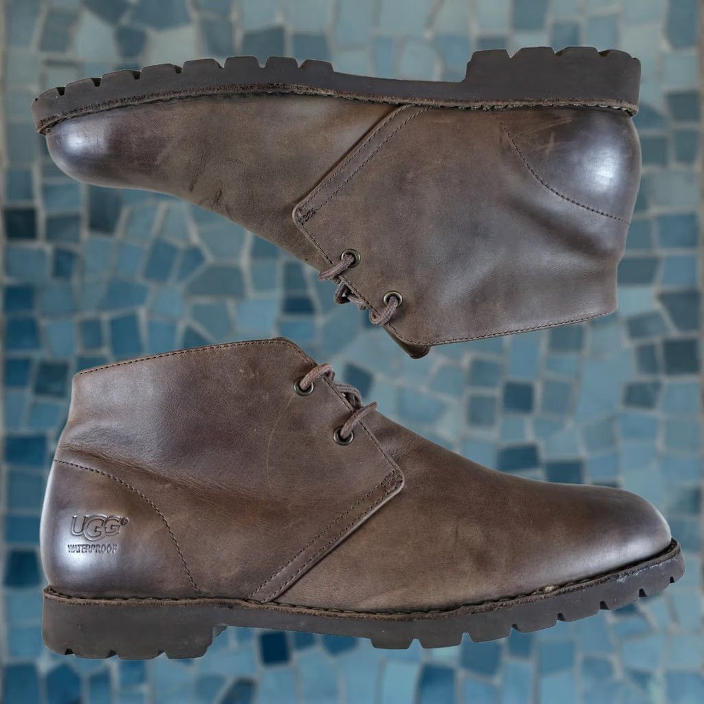 Ugg Ugg Mens Brown Leather Leighton Chukka Boots~9.5~ | Grailed display picture 3