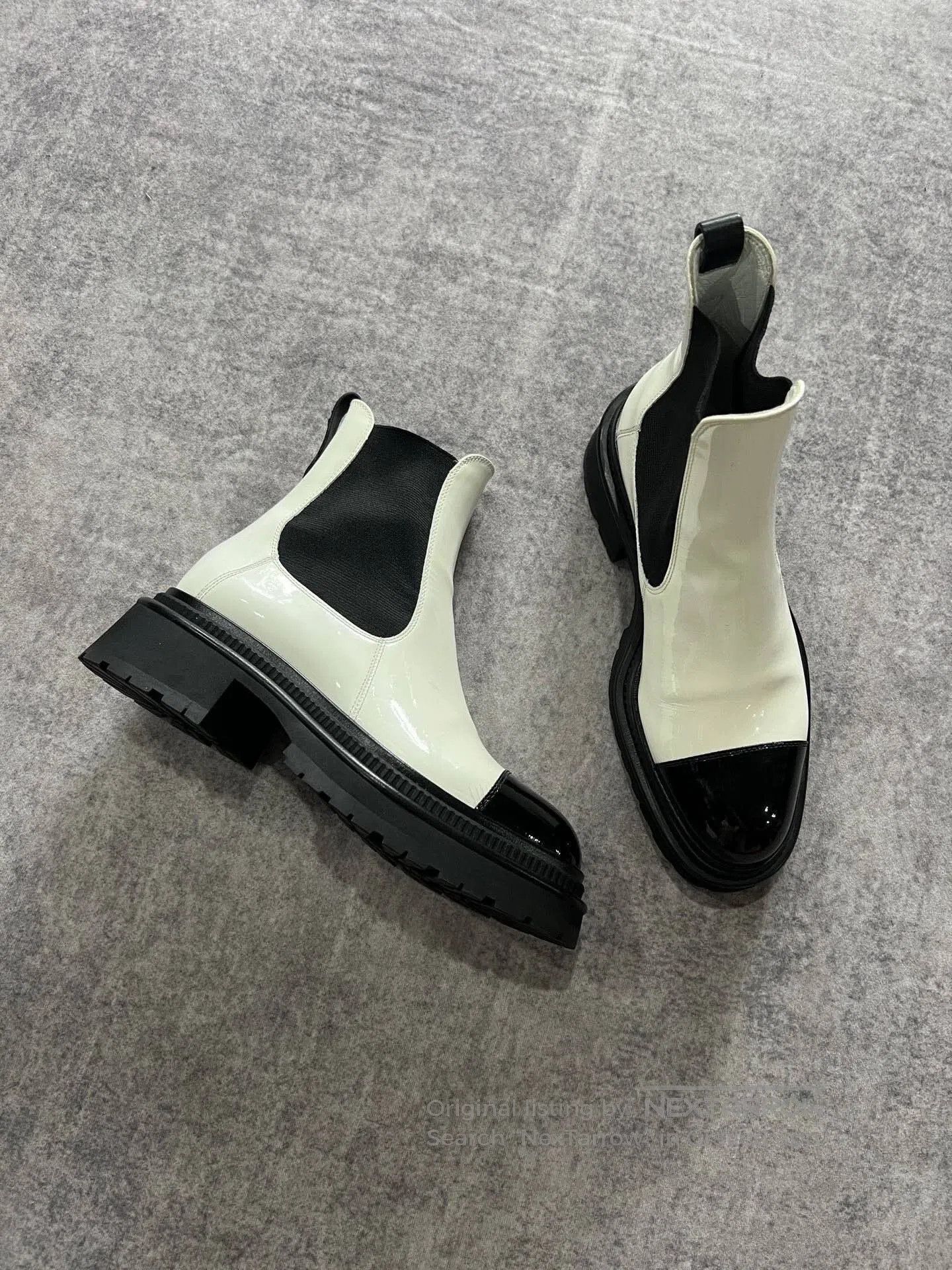 Chanel Chanel Black and White Ankle Boots| Size US 6 / IT 36 - 1 Thumbnail