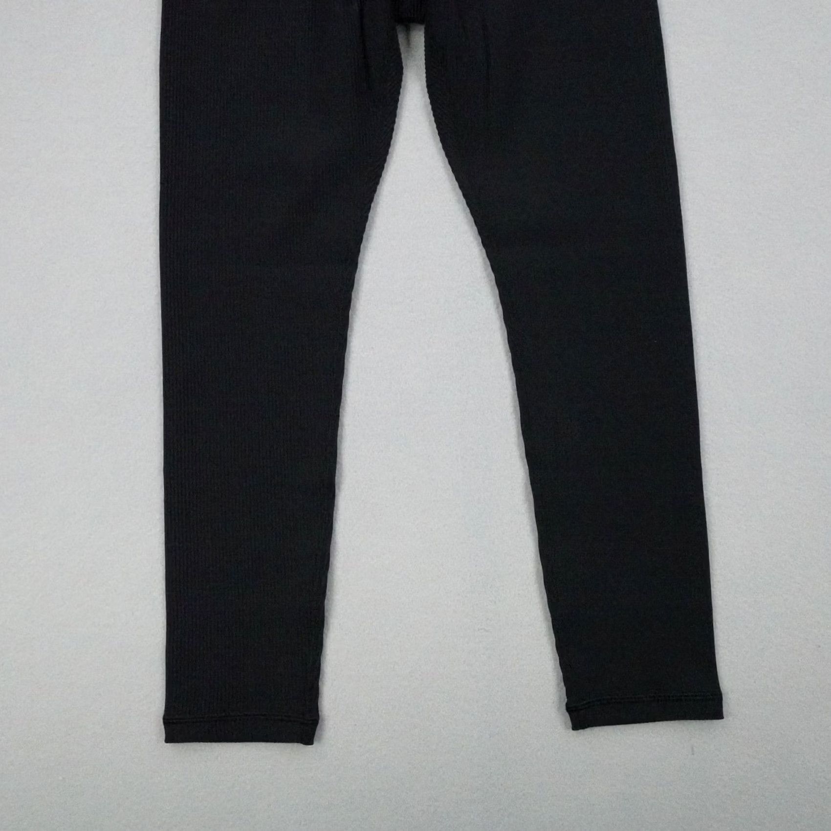 Athleta Output: Athleta Leggings Womens Large Black Elation Rib Tight Ankle Athletic Pants - New Wear Size 36" / US 14 / IT 50 - 3 Thumbnail