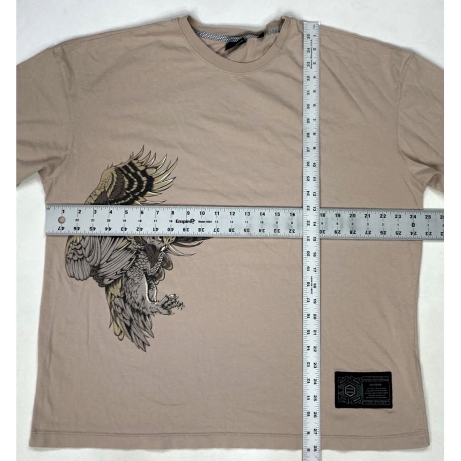 Vintage Dolly Noire Owl Graphic T-shirt Men Large Oversized Tan Short Sleeve Size US L / EU 52-54 / 3 - 6 Thumbnail