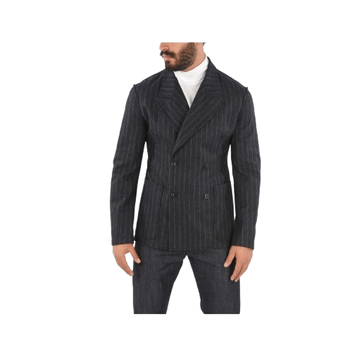 Maison Margiela o1y1124 Double Breasted Jacket in Rear Slit Size US M / EU 48-50 / 2 - 1 Thumbnail
