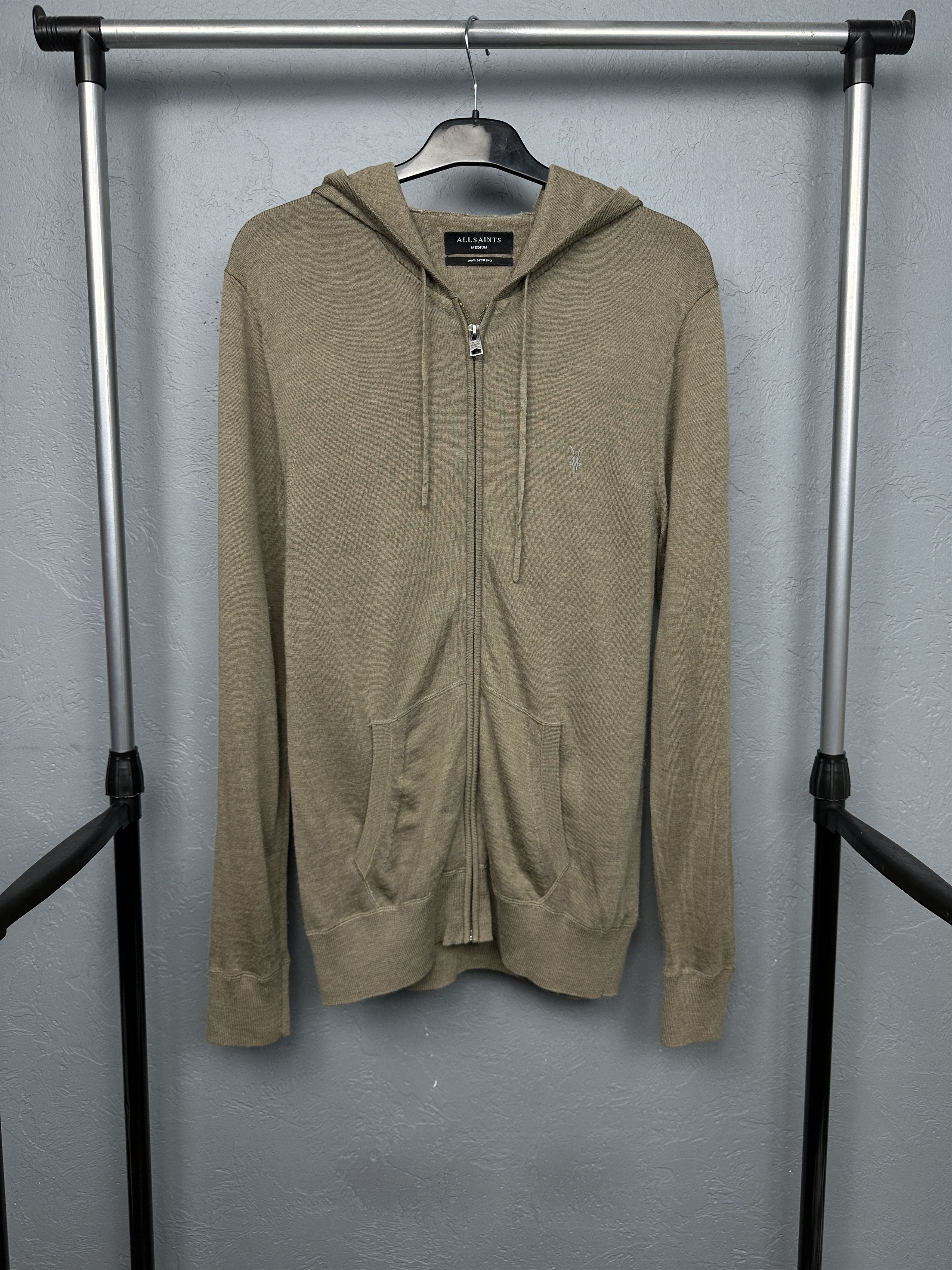 Allsaints Allsaints Mens Mode Merino Wool Knit Zip Hoodie Size US M / EU 48-50 / 2 - 1 Thumbnail