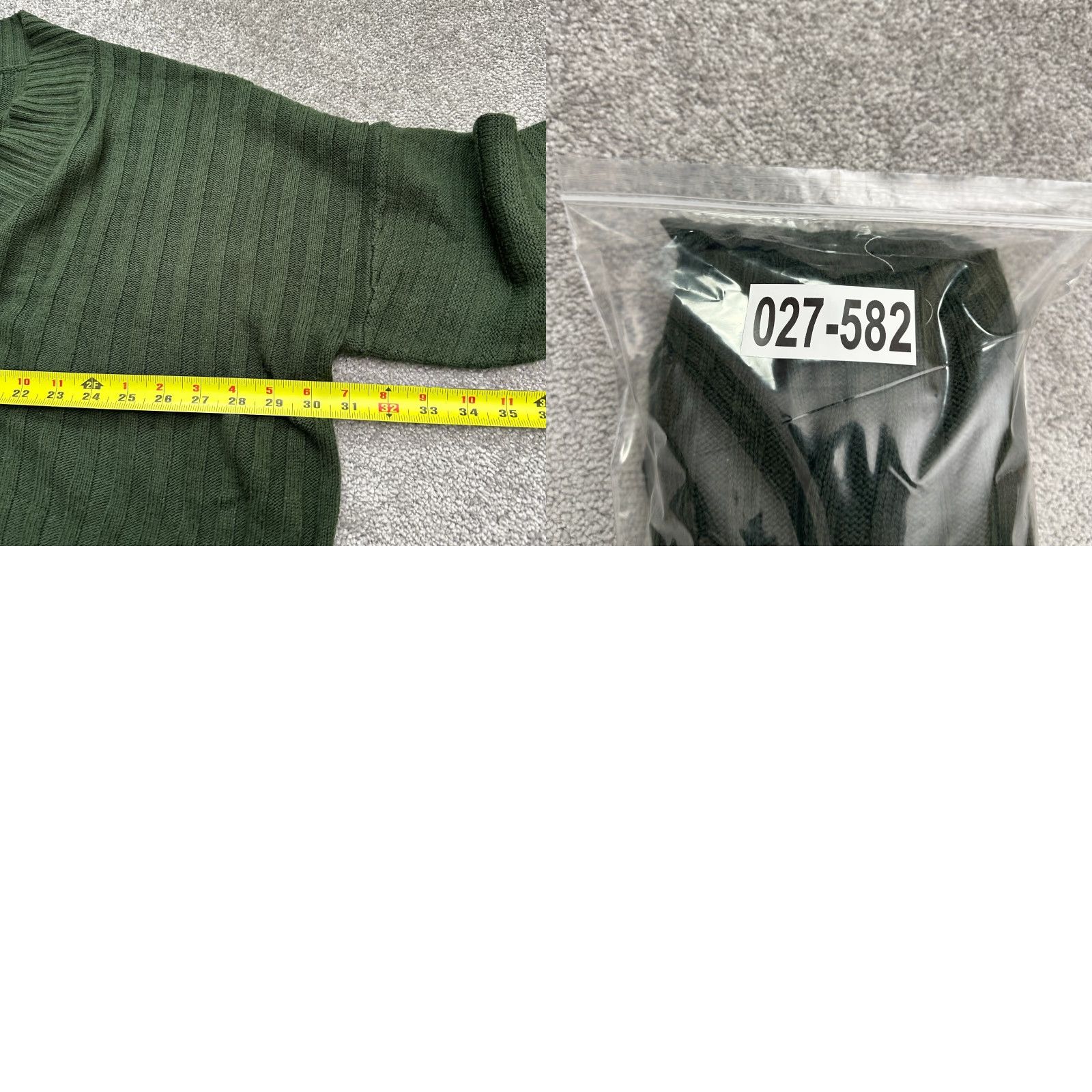 Vintage Abound Women’s Large Green Cropped Pullover Sweater, V-Neck, Relaxed Fit, Knit, Casual Size L / US 10 / IT 46 - 8 Thumbnail