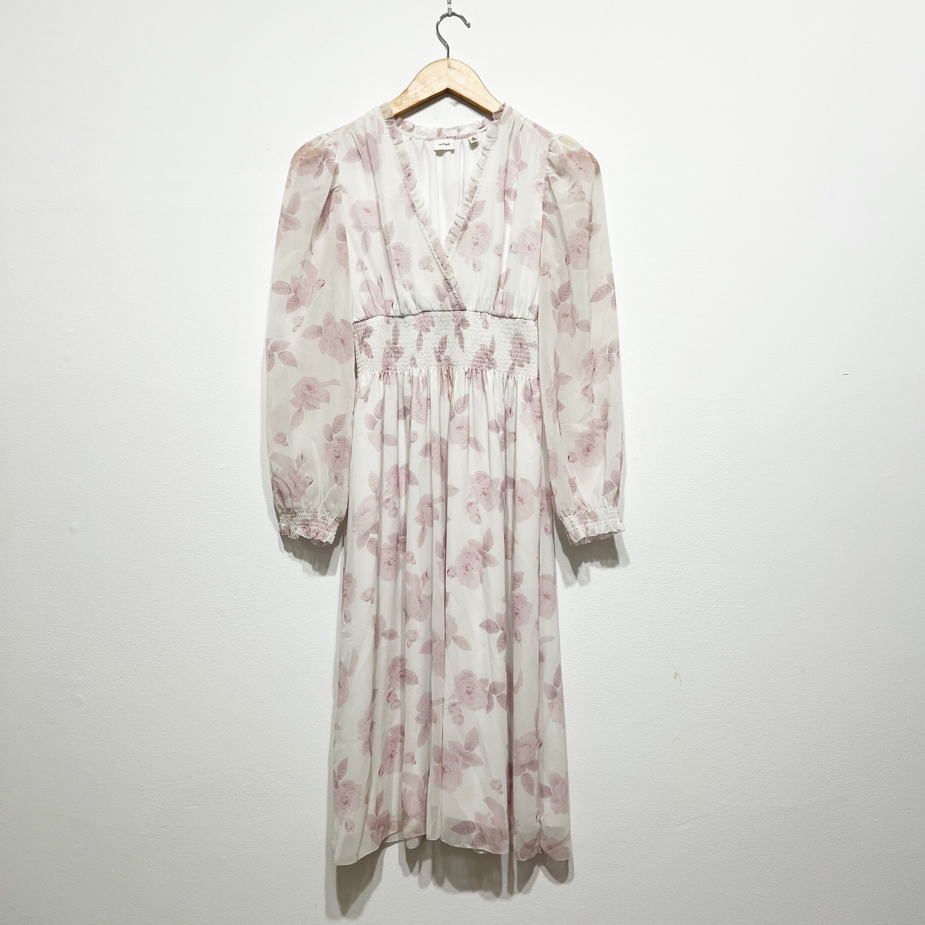 Aritzia Wilfred Aritzia Faraway Puff Sleeve Smocked Size XS / US 0-2 / IT 36-38 - 4 Thumbnail