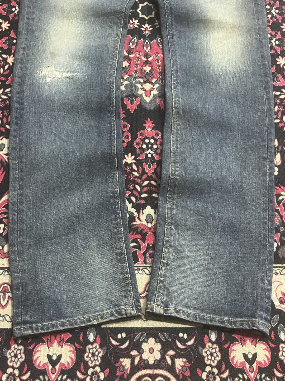 DELUXE Japanese Brand Deluxe Stockholm Sashiko Distressed Jeans Size US 32 / EU 48 - 10 Thumbnail