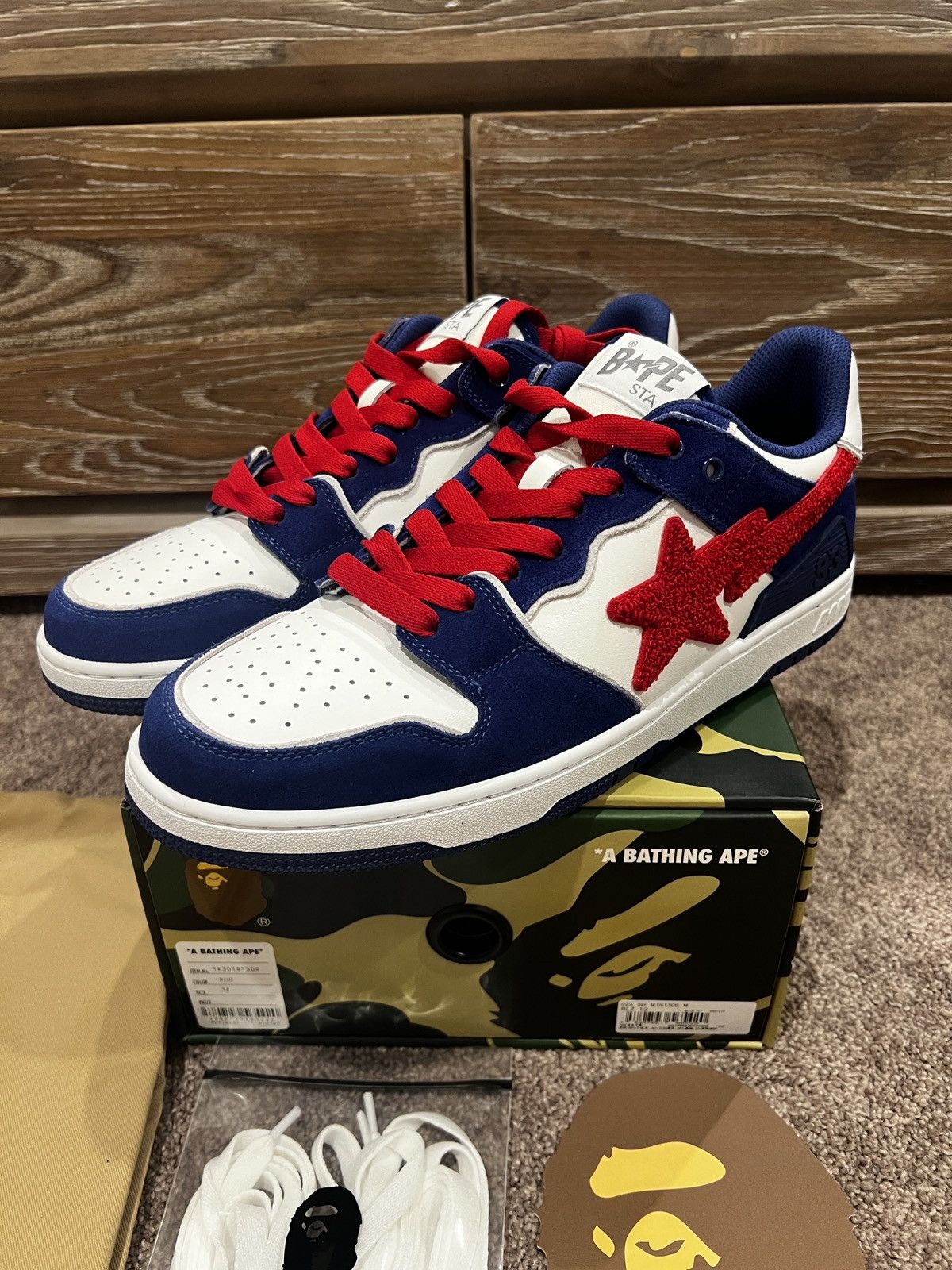 Bape Brand new A Bathing Ape Bape SK8 Sta M2 blue Size US 12 / EU 45 - 4 Thumbnail