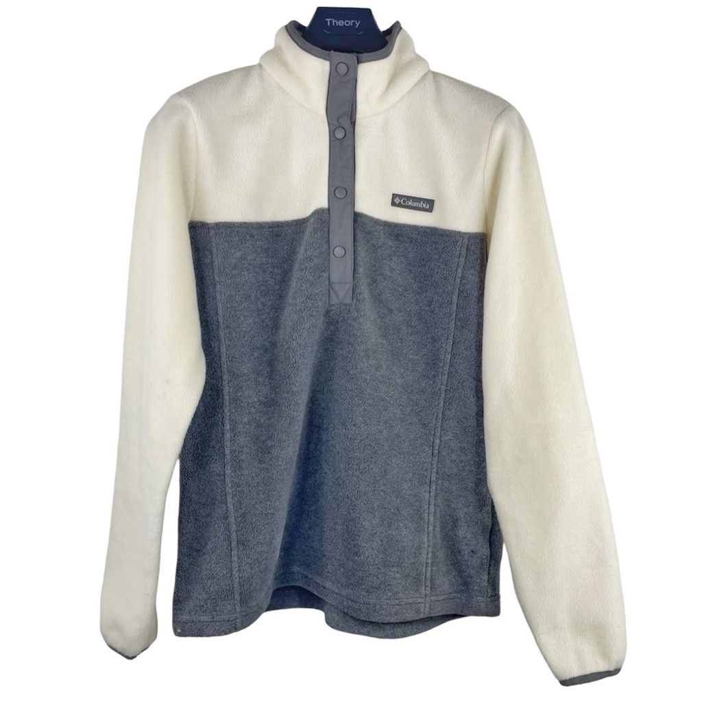 Columbia COLUMBIA Women's Cream and Grey Fleece Pullover, 1/4 Zip M Size M / US 6-8 / IT 42-44 - 1 Thumbnail