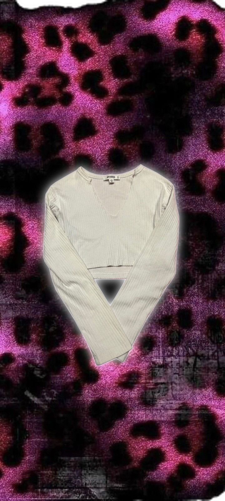 Japanese Brand × Vintage MISGUIDED Ribbed Crop Top Size XS / US 0-2 / IT 36-38 - 1 Thumbnail