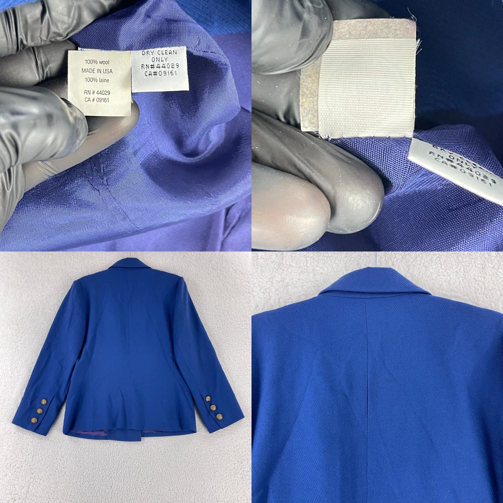 Diane von Furstenberg Diane Von Furstenberg Blazer Jacket Womens 6 Blue 100% Wool VTG Made in USA Jacket Women 6 Blue Wool VTG Size M / US 6-8 / IT 42-44 - 8 Thumbnail