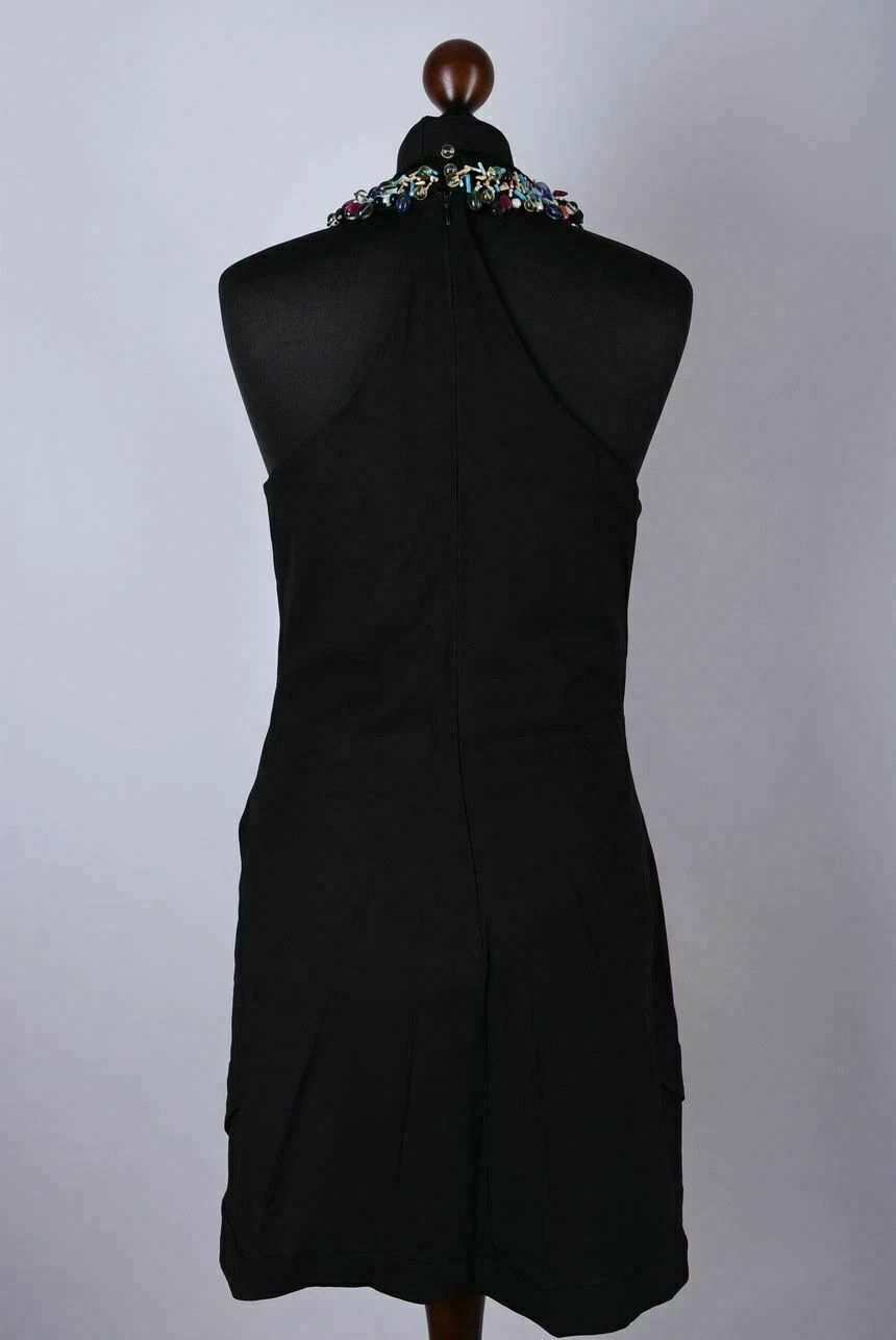 Emporio Armani Women's Emporio Armani Beaded Neckline Black Dress Size S Size S / US 4 / IT 40 - 3 Thumbnail