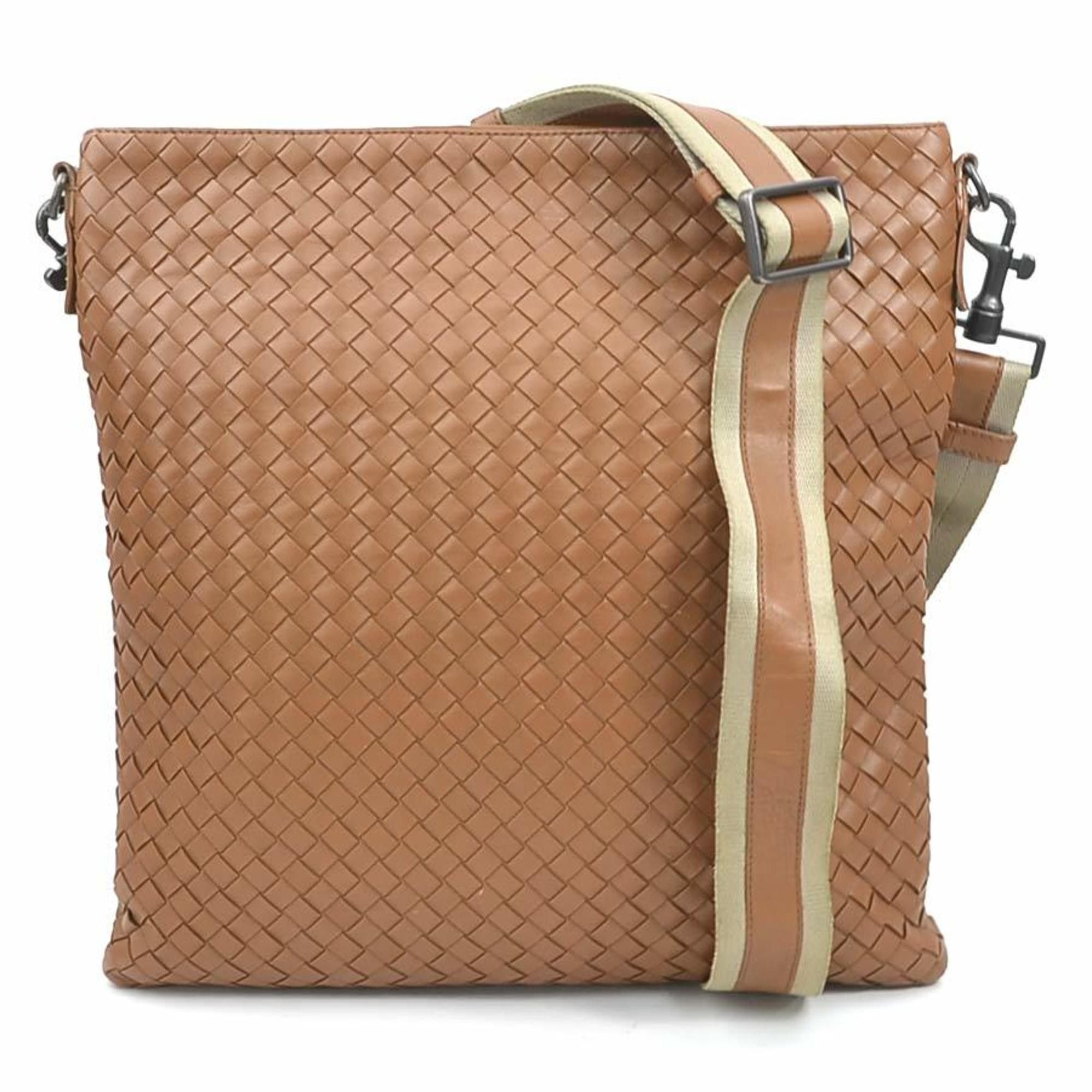 Bottega Veneta Bottega Veneta Intrecciato Leather Shoulder Bag, Brown, Men's, e61092k Size ONE SIZE - 1 Thumbnail