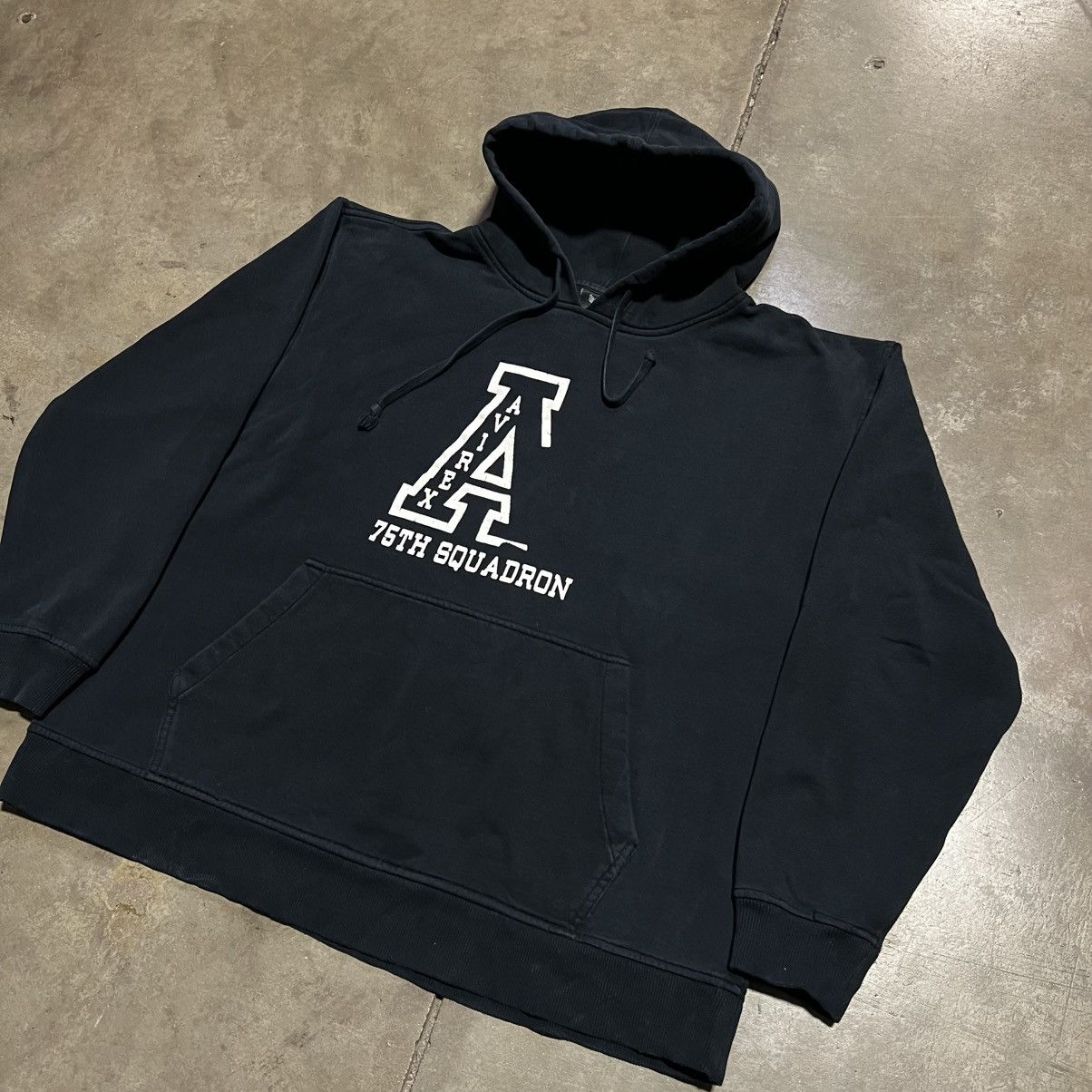 Avirex Vintage Avirex Hoodie Sweatshirt Military 75th Squadron 90s Size US XL / EU 56 / 4 - 3 Thumbnail