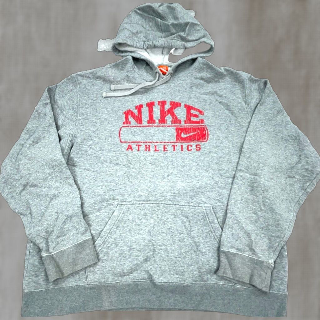 Nike VINTAGE Nike Hoodie Men XL Gray Red Sweatshirt Sweater Logo Spell Out Y2K Heavy Size US XL / EU 56 / 4 - 1 Thumbnail