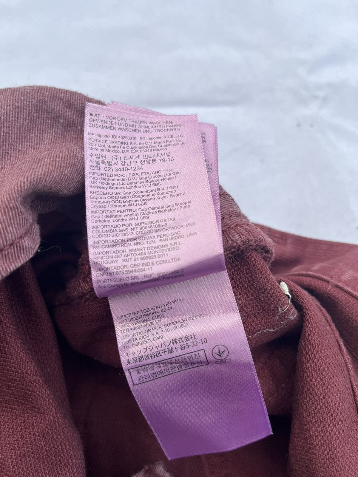 Gap GAP DENIM 1969 Burgundy Slim Jeans Y2K Style Vtg Size US 31 - 11 Thumbnail